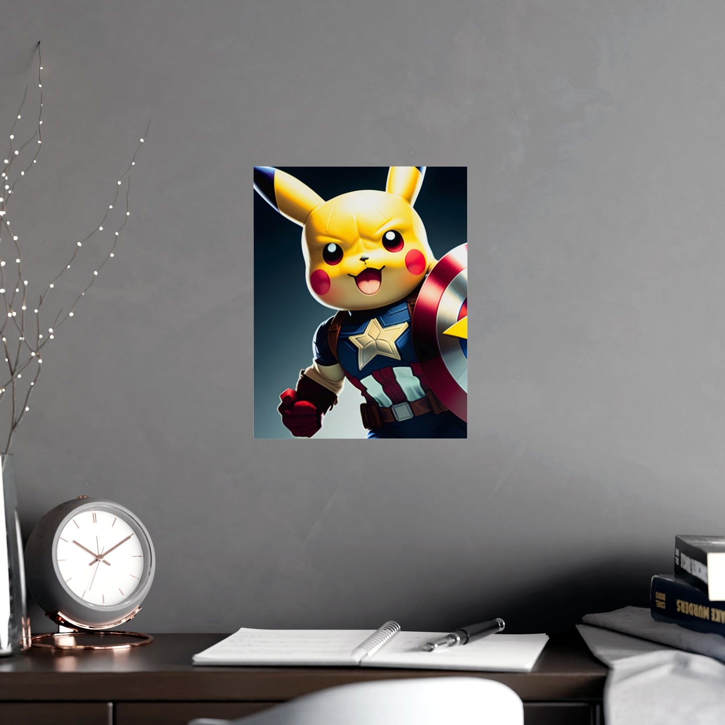 Captain Americhu Matte Poster - Pokestalgia LLC