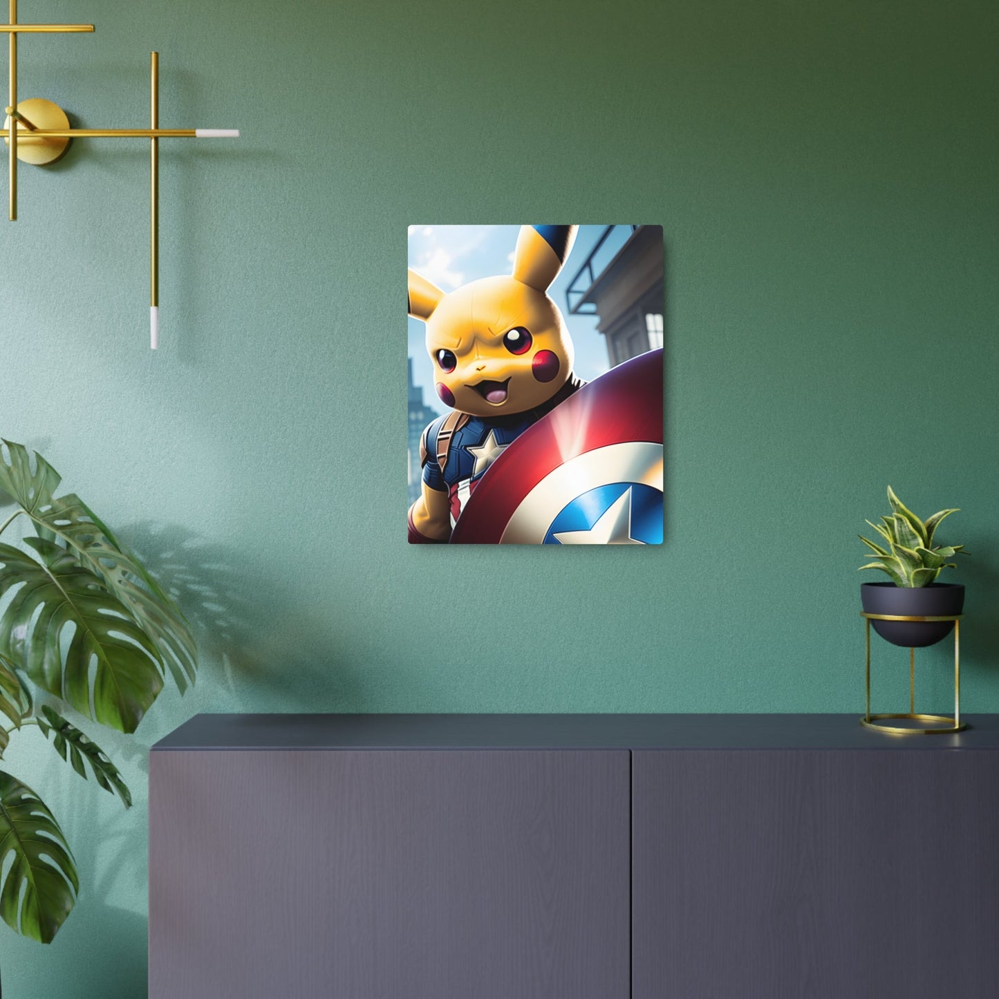 Captain Americhu Metal Art Sign - Pokestalgia LLC