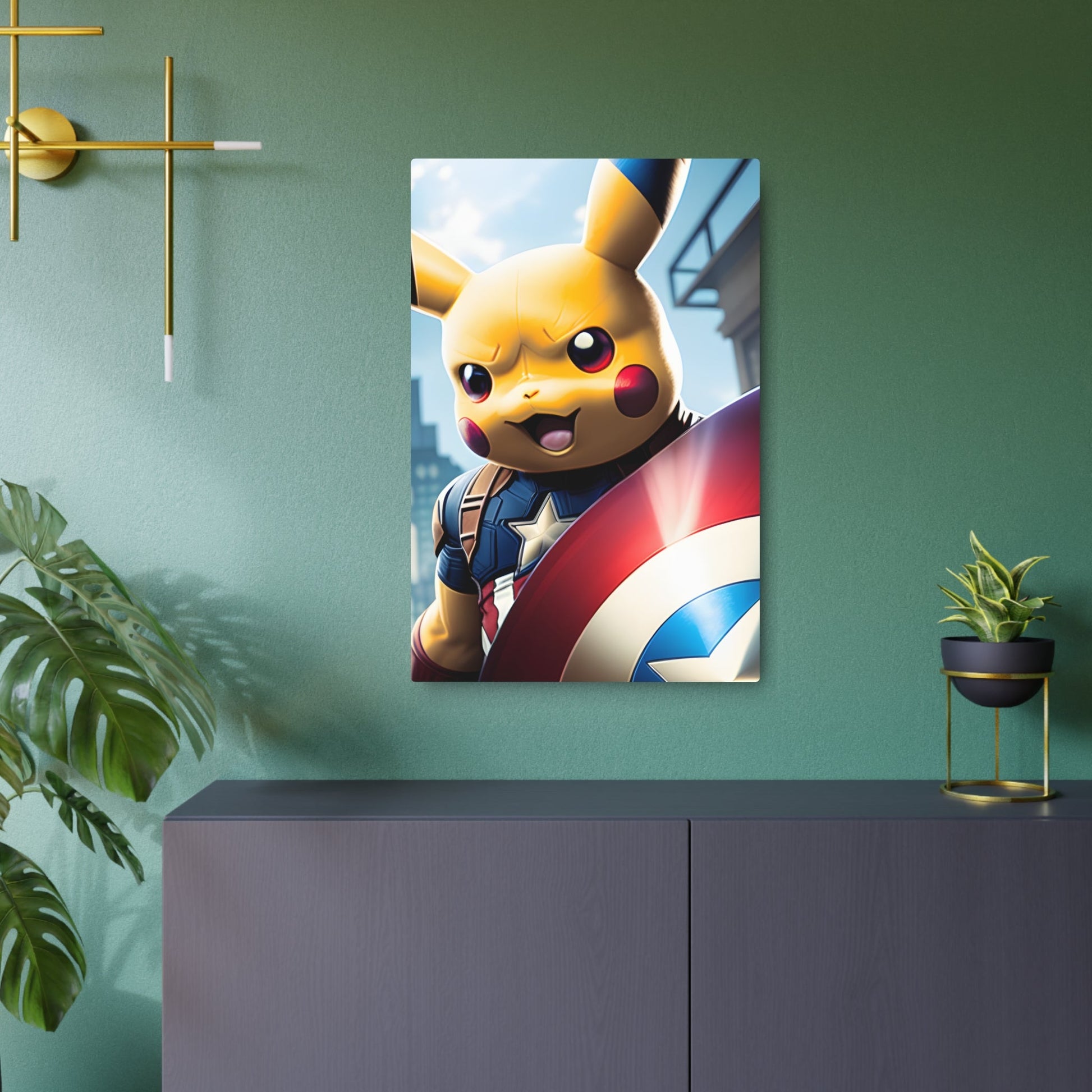 Captain Americhu Metal Art Sign - Pokestalgia LLC