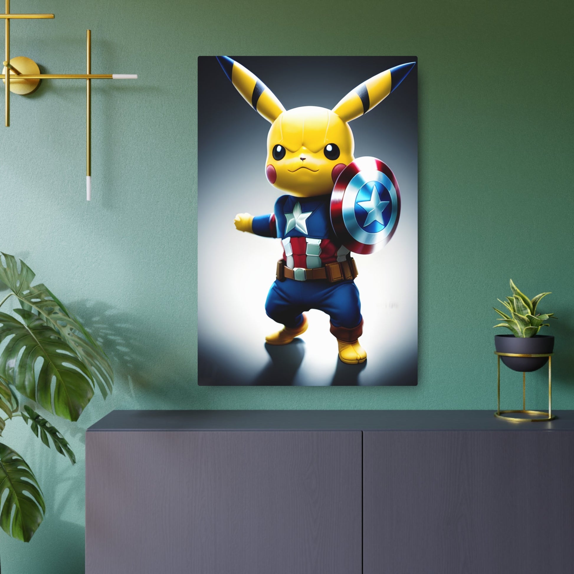 Captain Americhu Metal Art Sign - Pokestalgia LLC