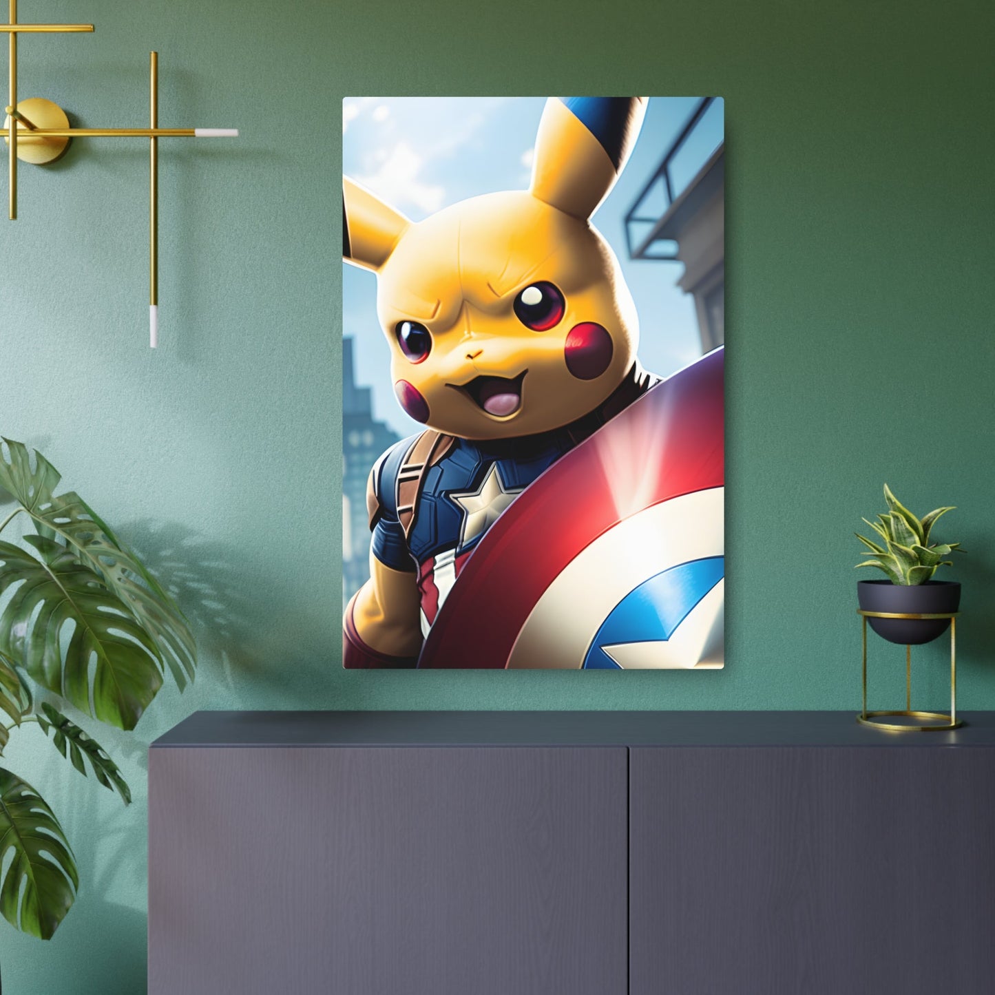 Captain Americhu Metal Art Sign - Pokestalgia LLC