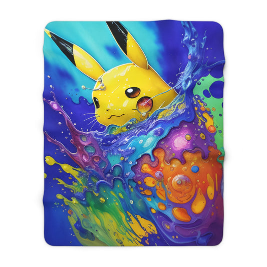 Cerulean Cyclone Sherpa Fleece Blanket - Pokestalgia LLC