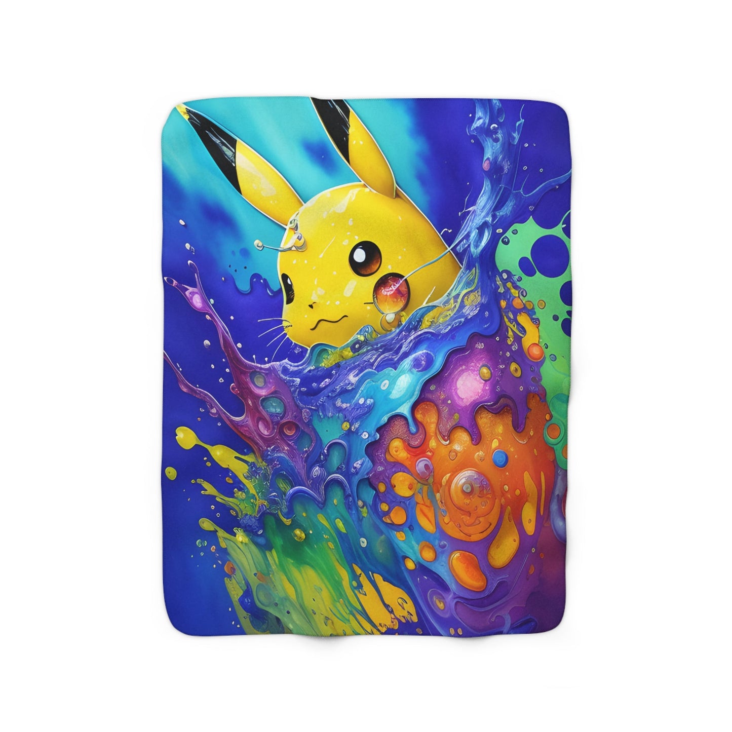 Cerulean Cyclone Sherpa Fleece Blanket - Pokestalgia LLC