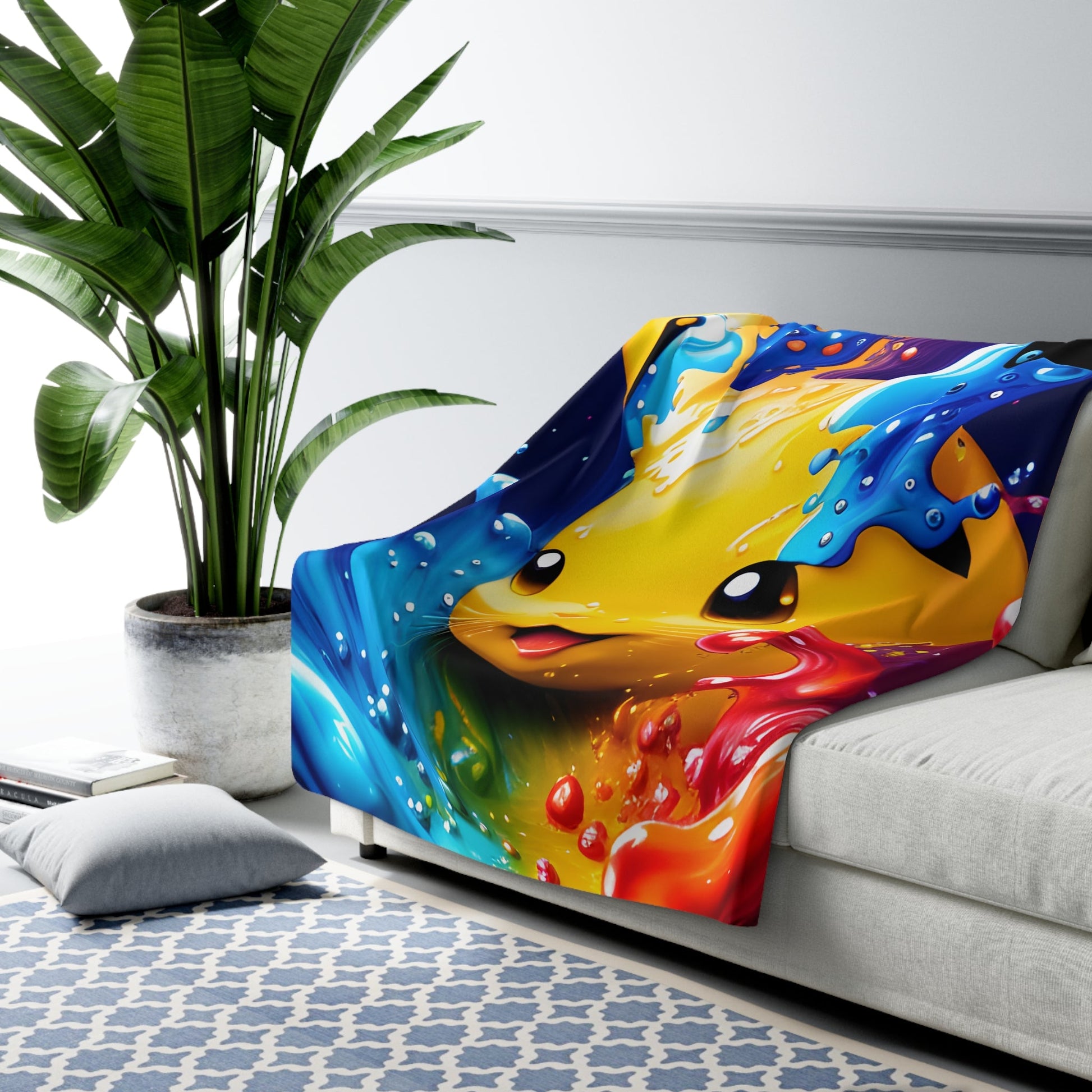 Chromoplastic Dynamism Sherpa Fleece Blanket - Pokestalgia LLC