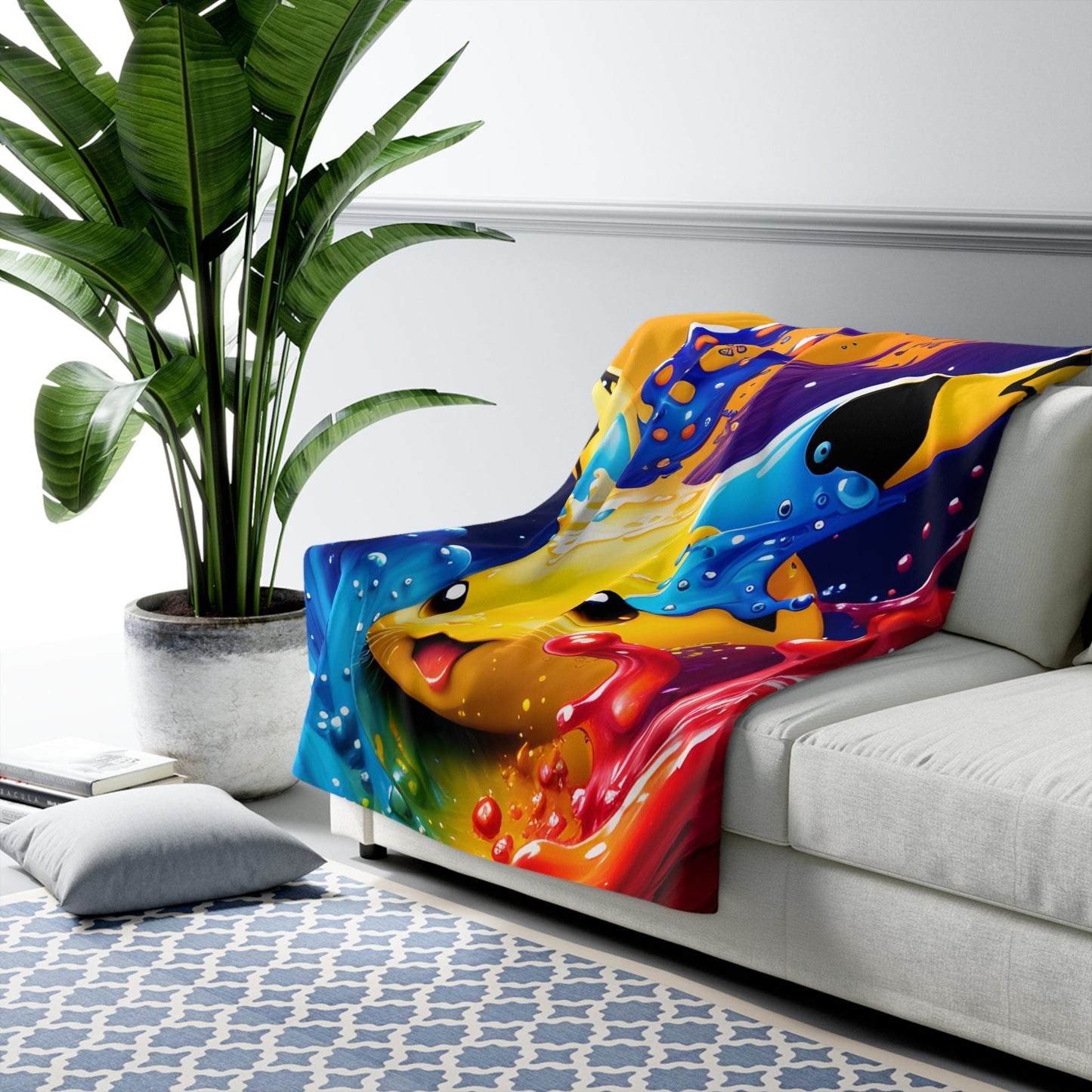 Chromoplastic Dynamism Sherpa Fleece Blanket - Pokestalgia LLC