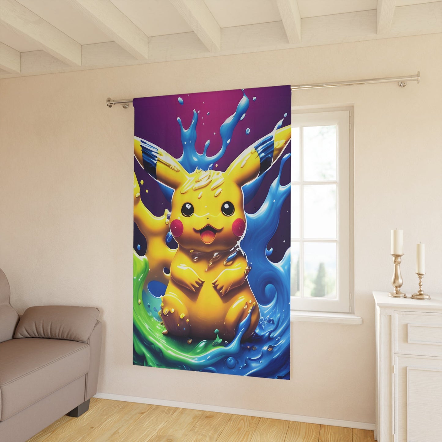 Effervescent Eddies Blackout Curtain - Pokestalgia LLC