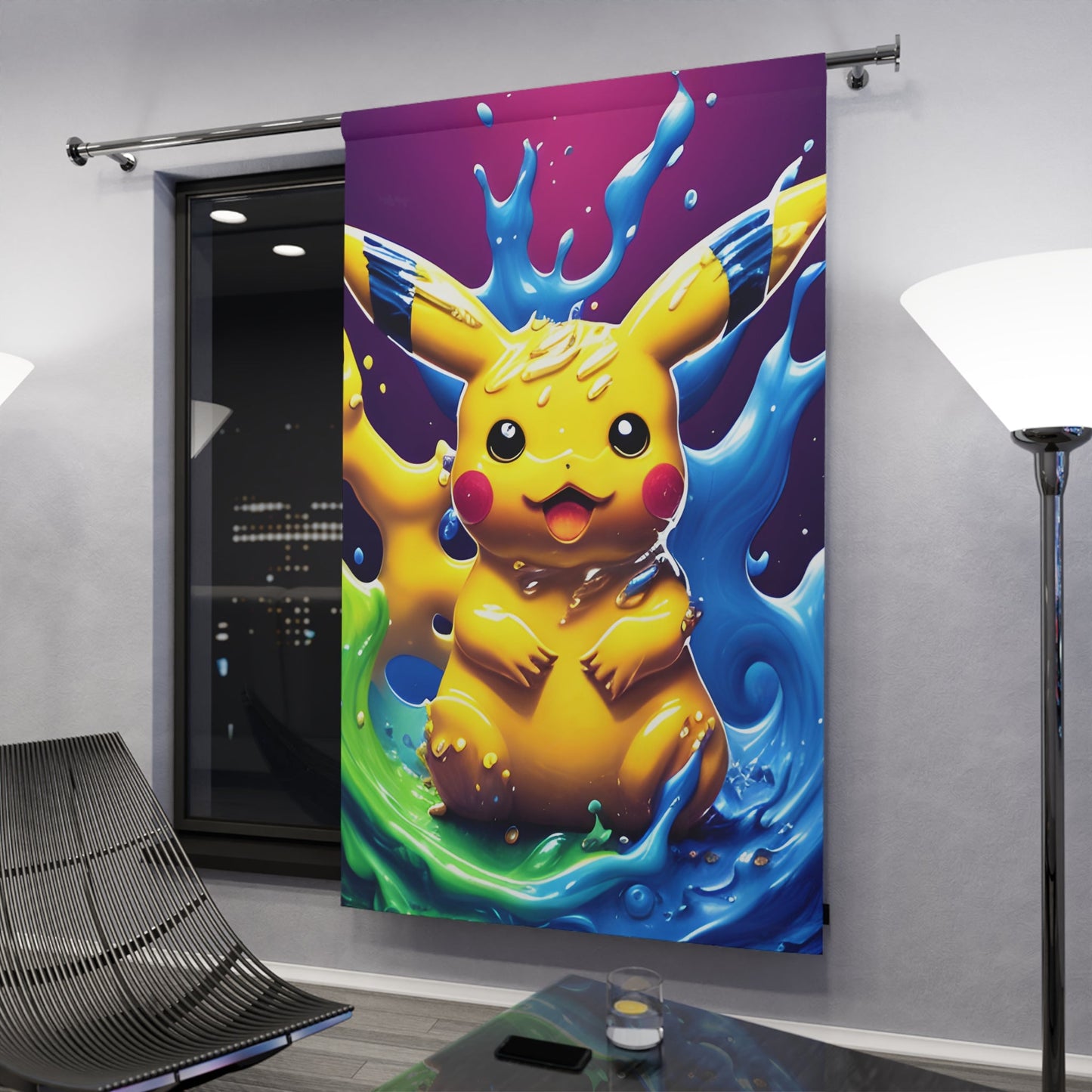 Effervescent Eddies Blackout Curtain - Pokestalgia LLC