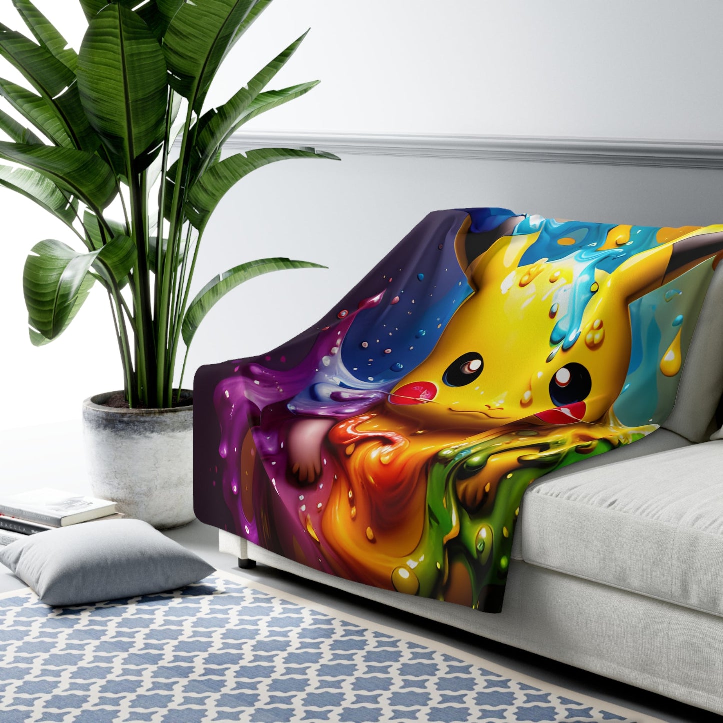 Enchanted Fluidity Sherpa Fleece Blanket - Pokestalgia LLC