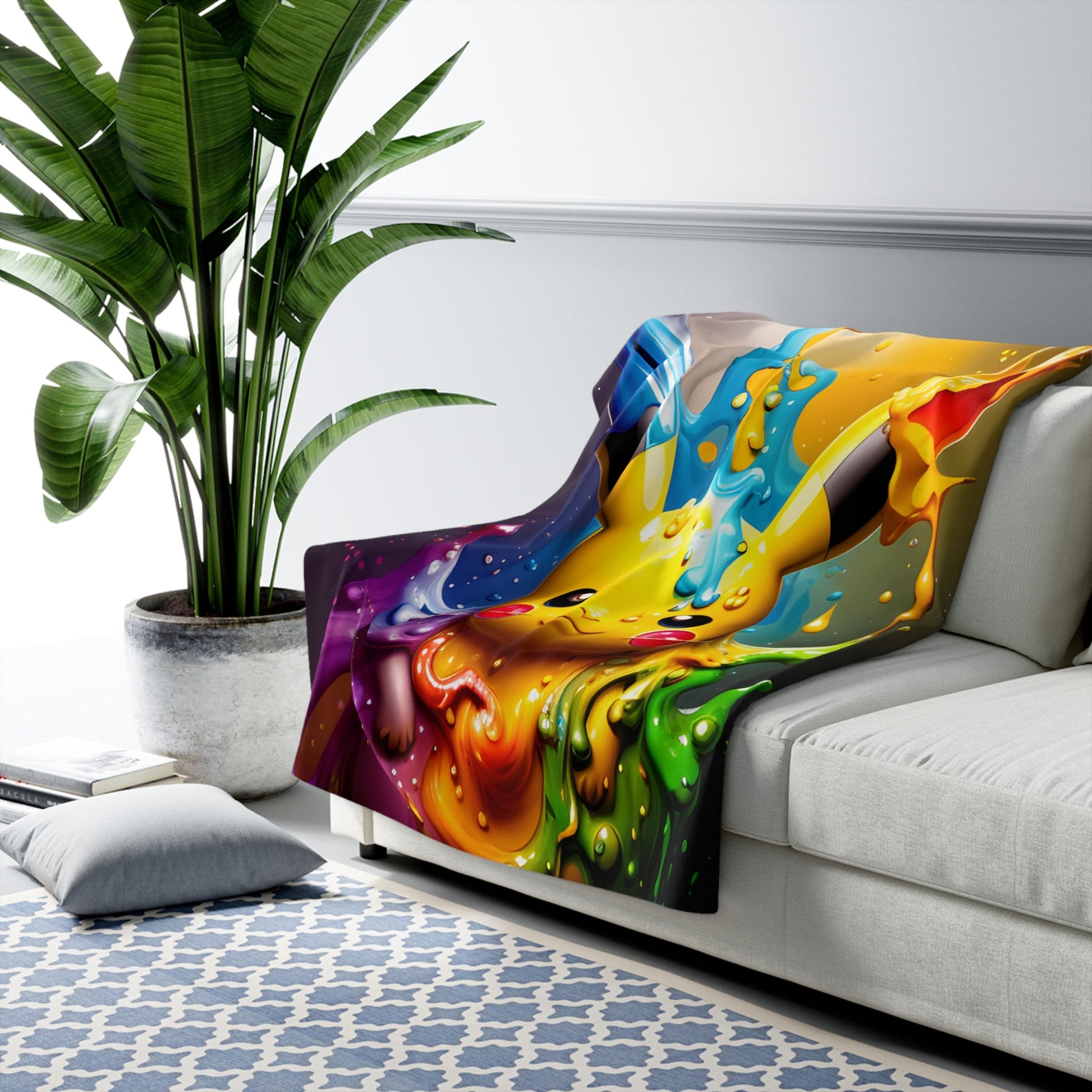 Enchanted Fluidity Sherpa Fleece Blanket - Pokestalgia LLC