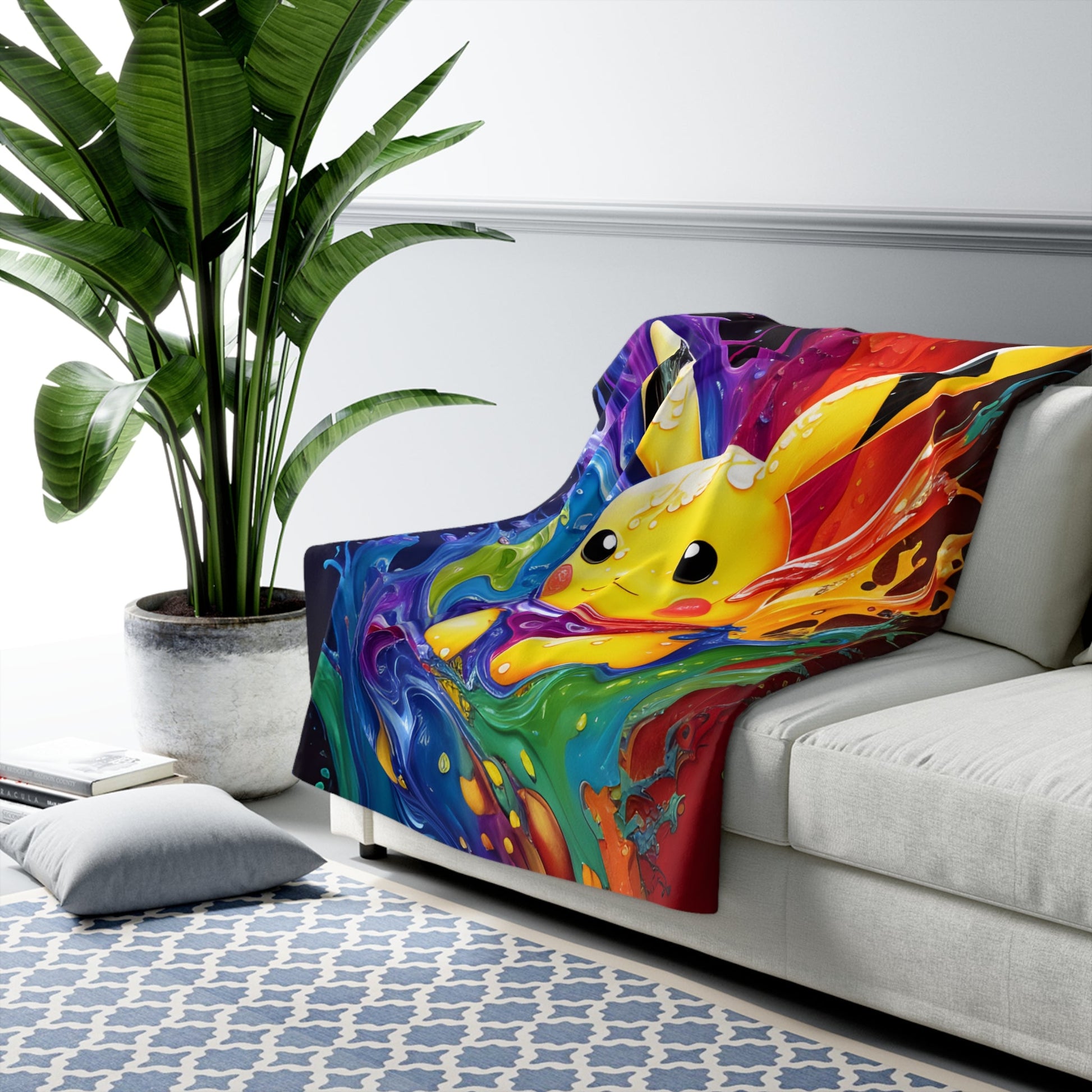 Flowing Fantasia Sherpa Fleece Blanket - Pokestalgia LLC