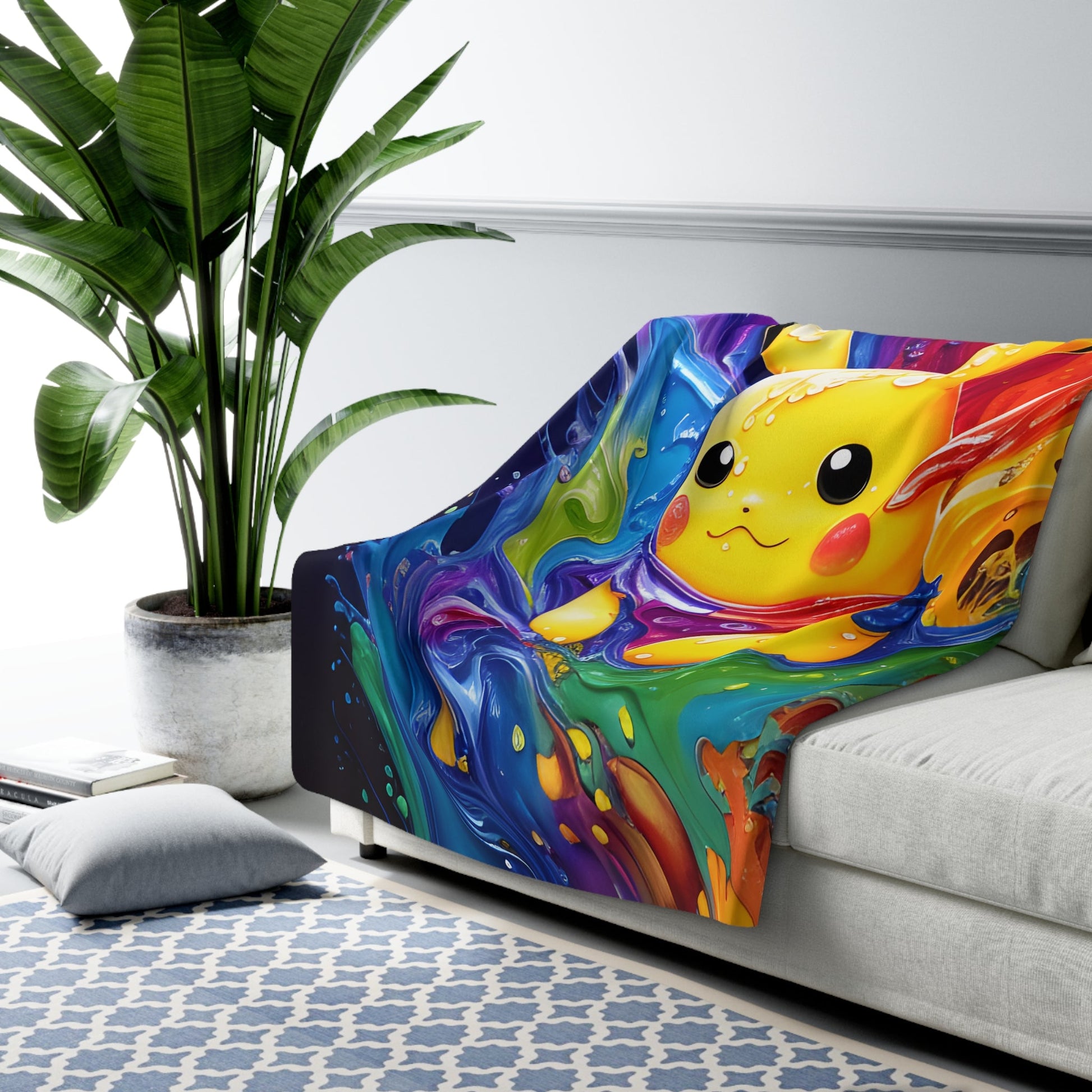 Flowing Fantasia Sherpa Fleece Blanket - Pokestalgia LLC