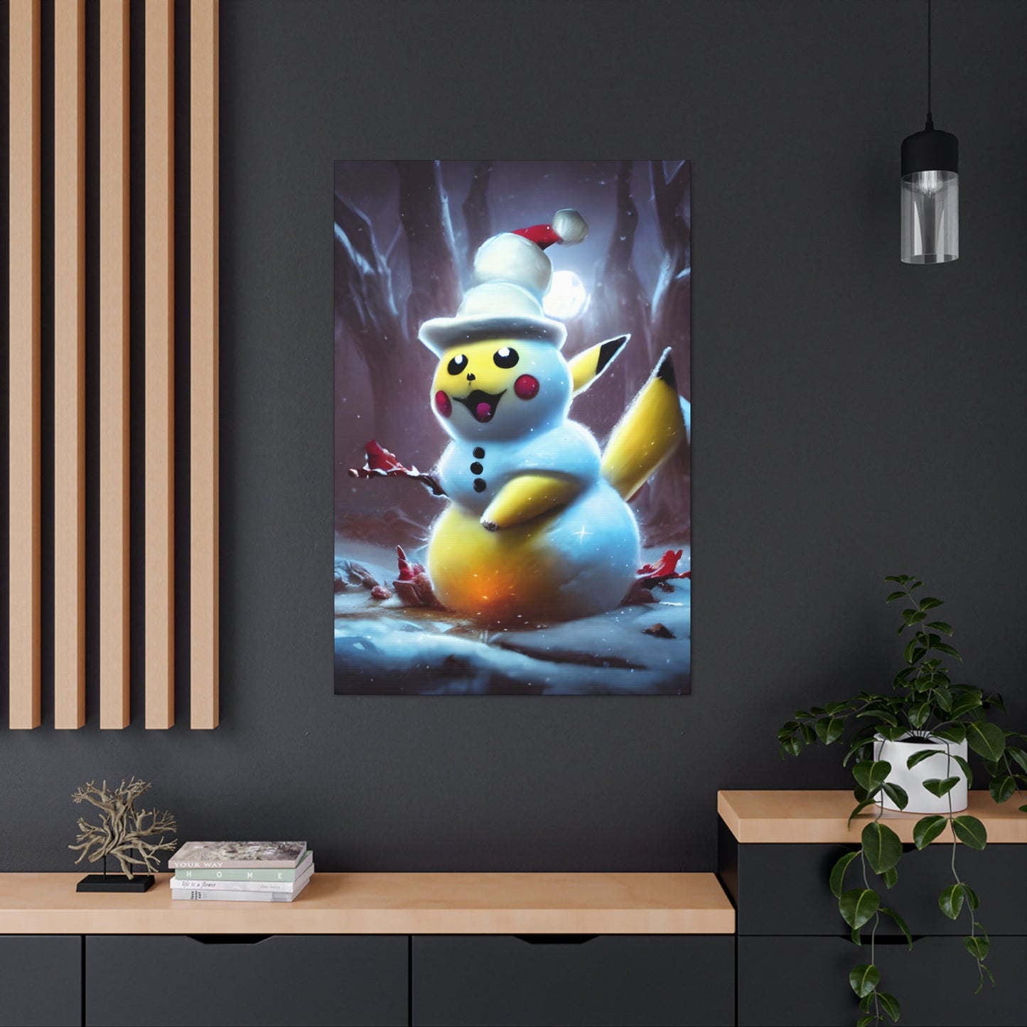 Frosty the Snowchu Canvas - Pokestalgia LLC