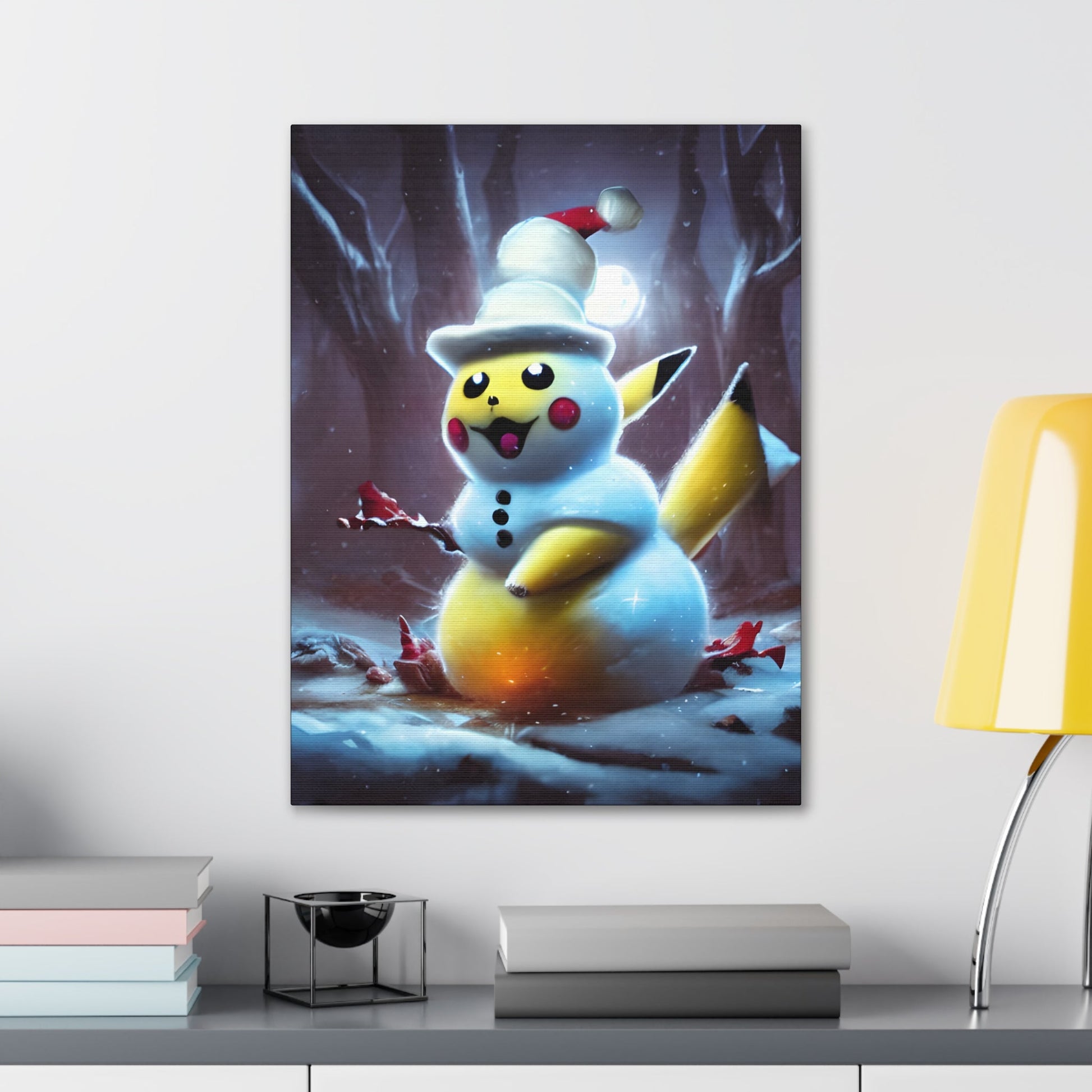 Frosty the Snowchu Canvas - Pokestalgia LLC