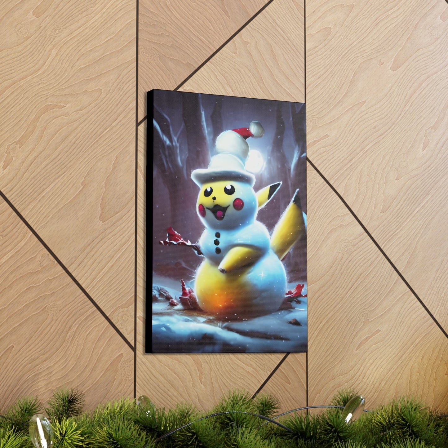 Frosty the Snowchu Canvas - Pokestalgia LLC