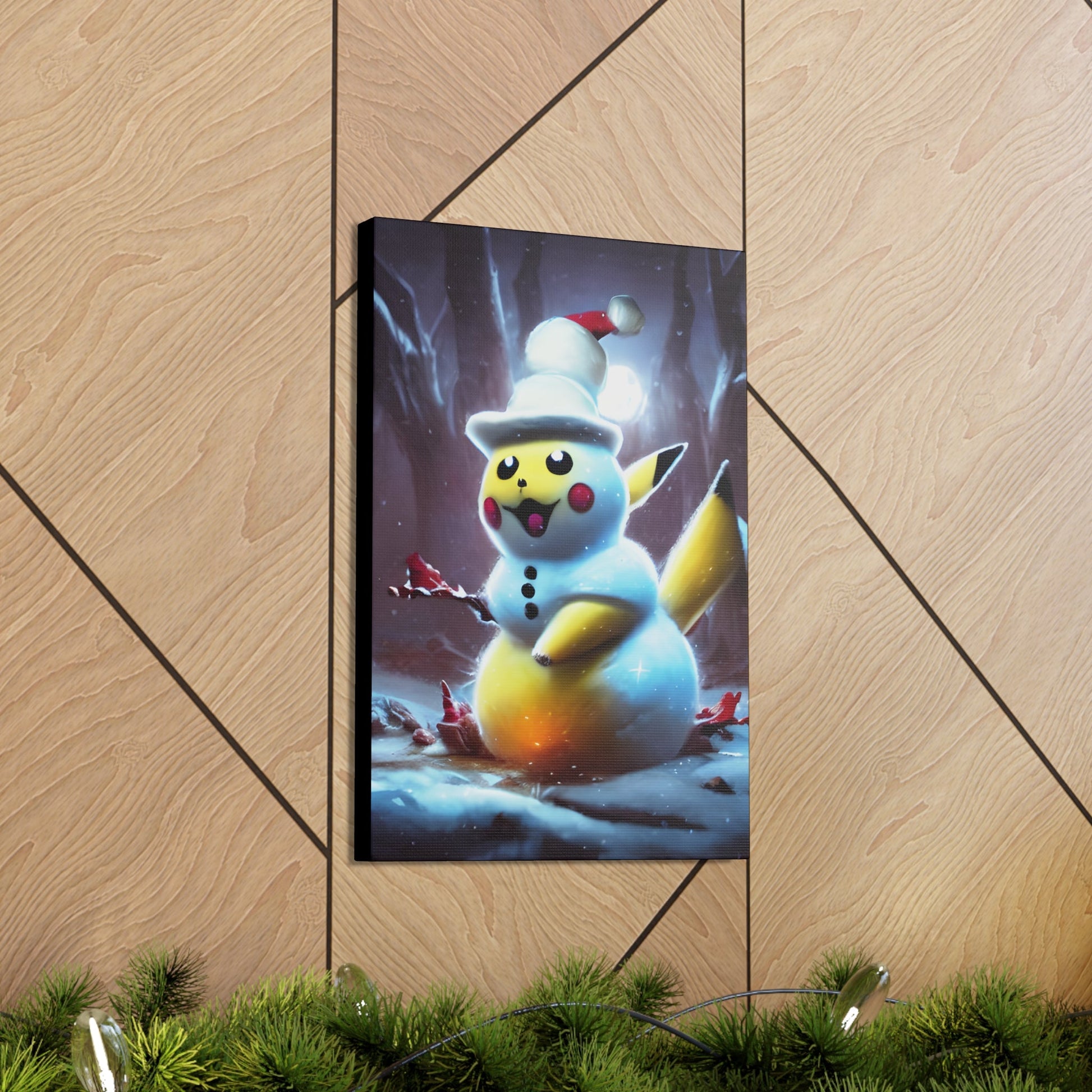 Frosty the Snowchu Canvas - Pokestalgia LLC