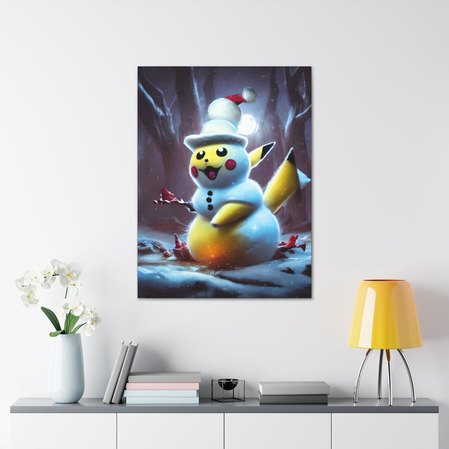 Frosty the Snowchu Canvas - Pokestalgia LLC