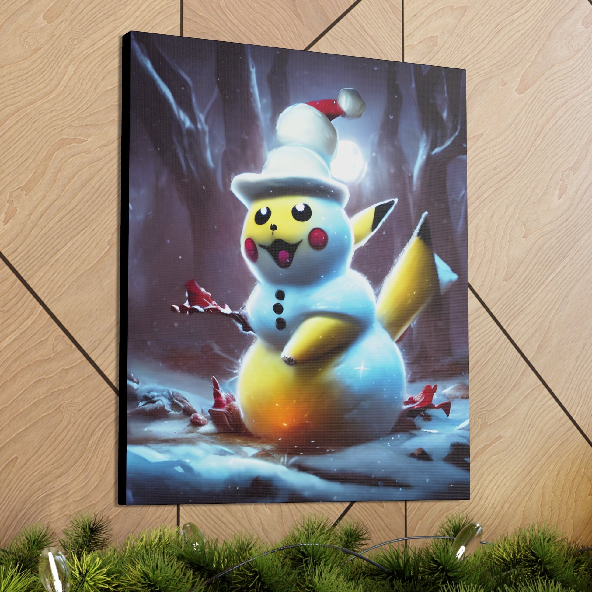 Frosty the Snowchu Canvas - Pokestalgia LLC