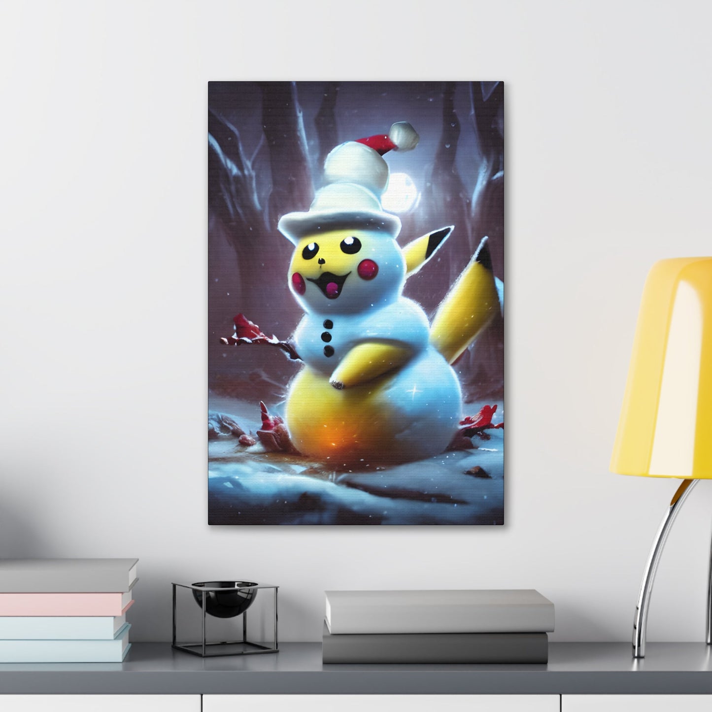 Frosty the Snowchu Canvas - Pokestalgia LLC