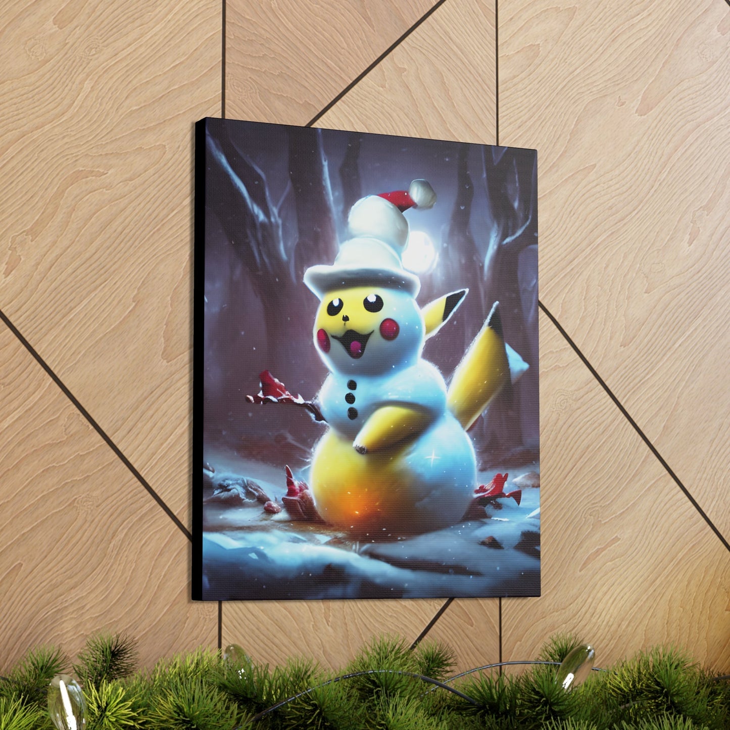 Frosty the Snowchu Canvas - Pokestalgia LLC