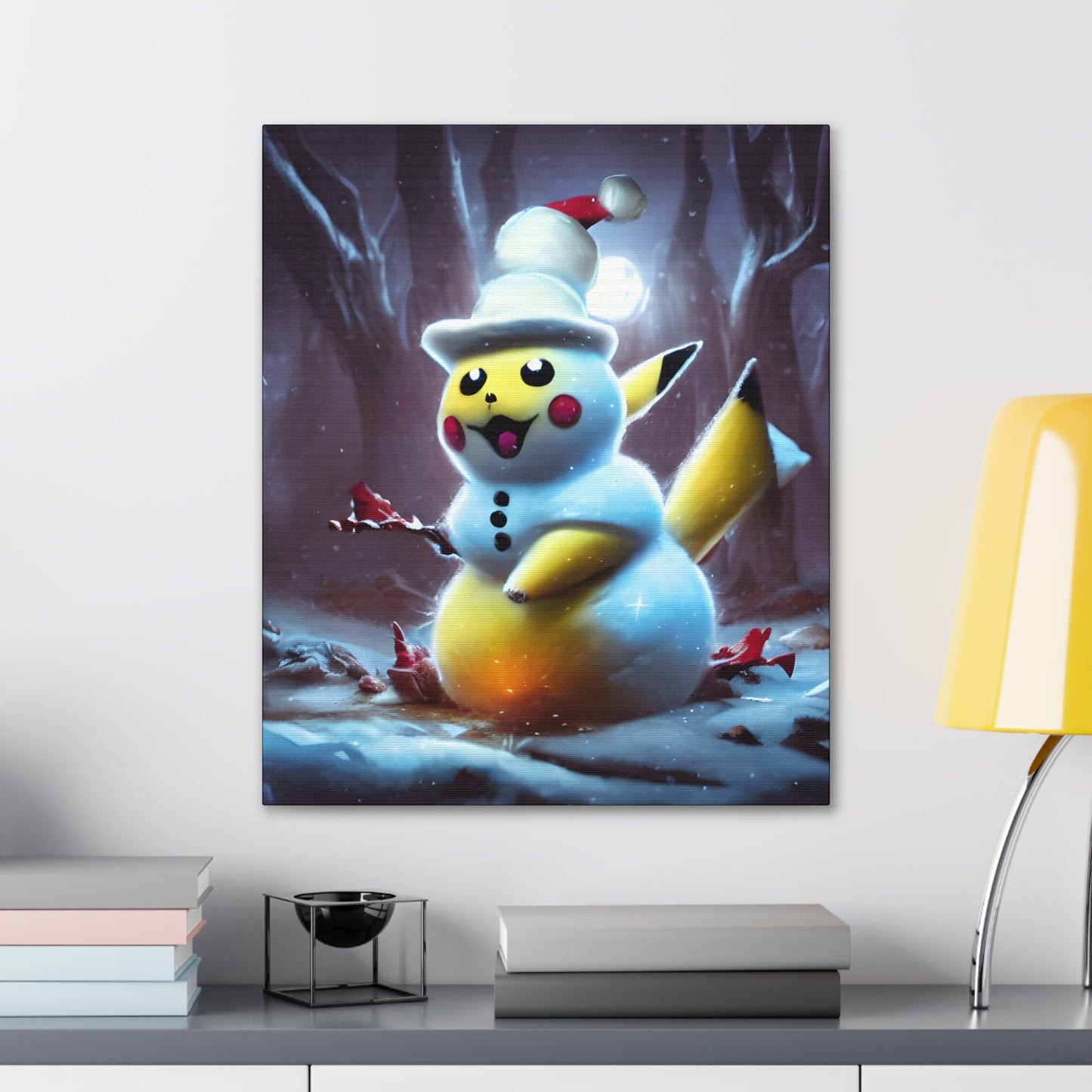 Frosty the Snowchu Canvas - Pokestalgia LLC