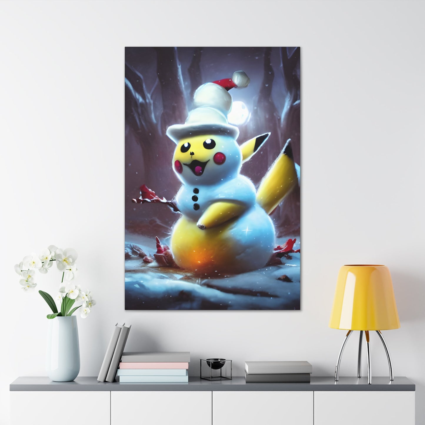 Frosty the Snowchu Canvas - Pokestalgia LLC