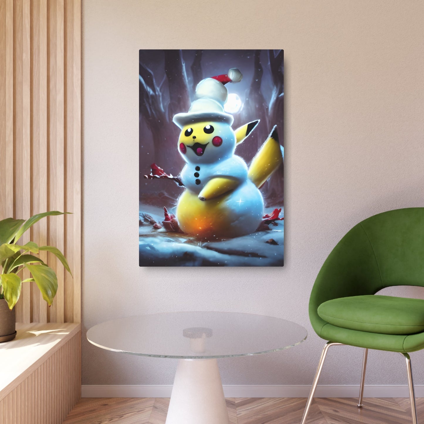 Frosty The Snowchu Metal Art Sign - Pokestalgia LLC