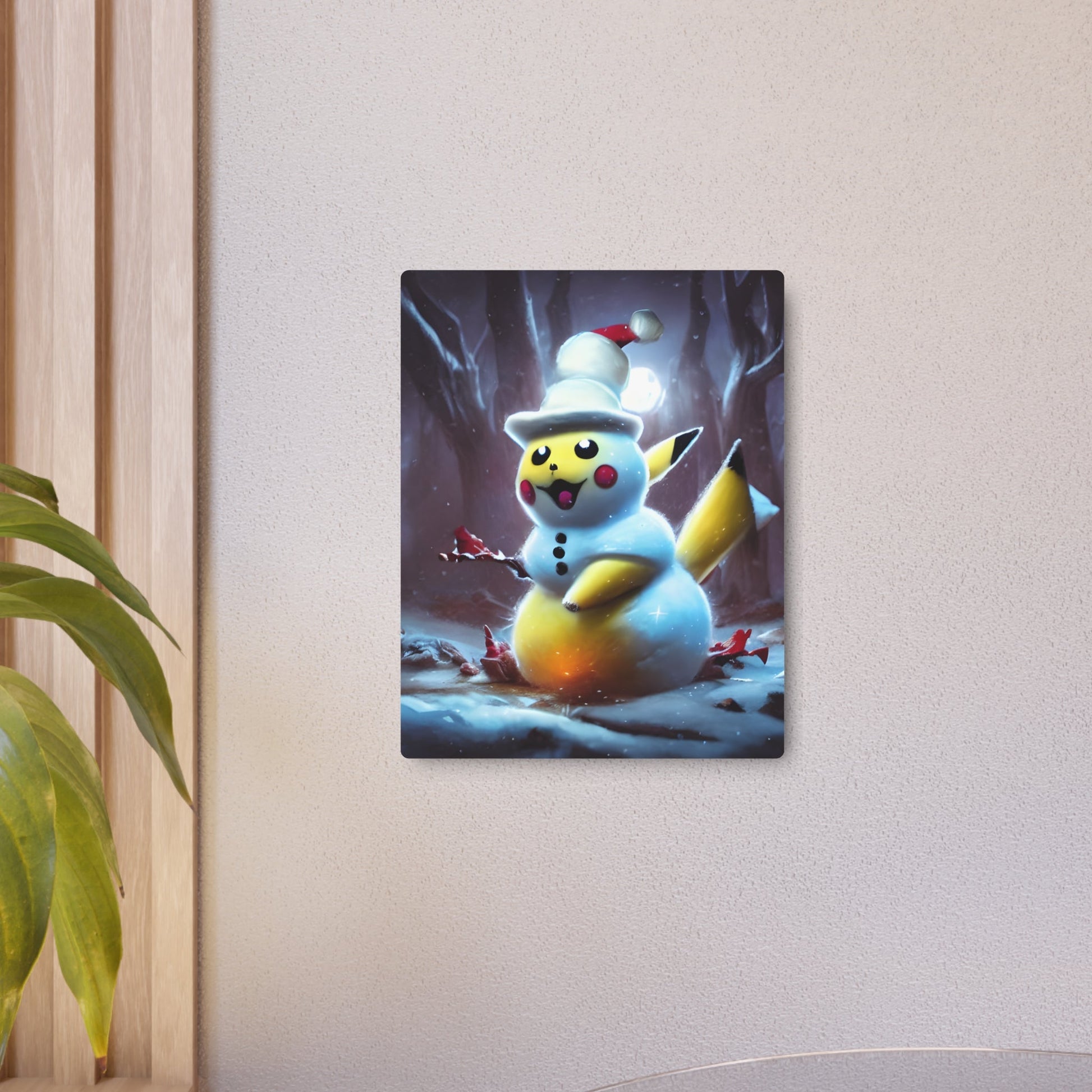 Frosty The Snowchu Metal Art Sign - Pokestalgia LLC