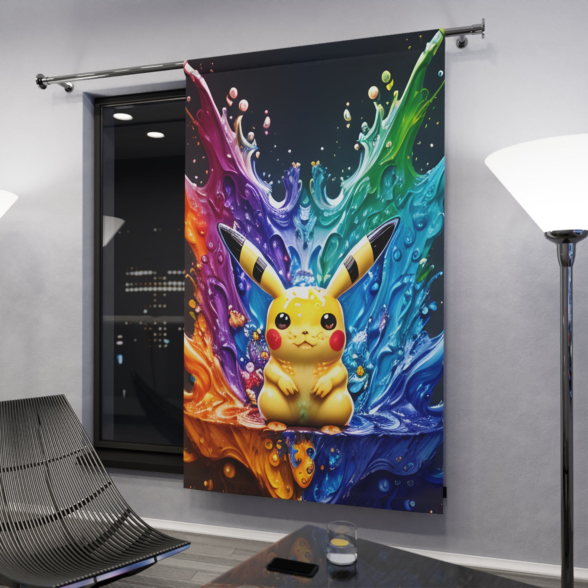 Glimmering Geyser Blackout Curtain - Pokestalgia LLC