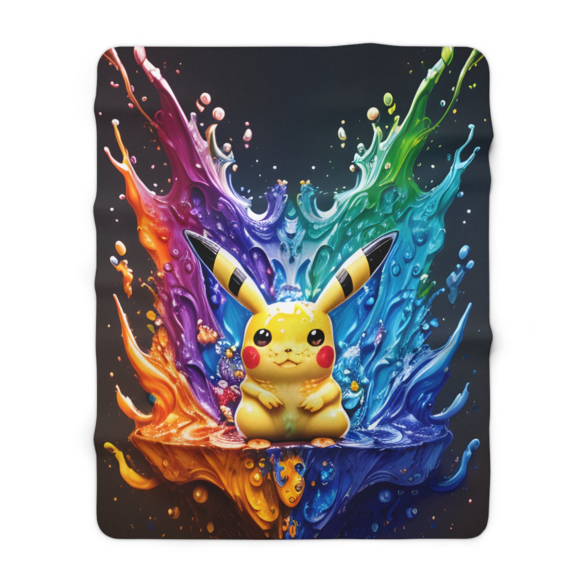 Glimmering Geyser Sherpa Fleece Blanket - Pokestalgia LLC