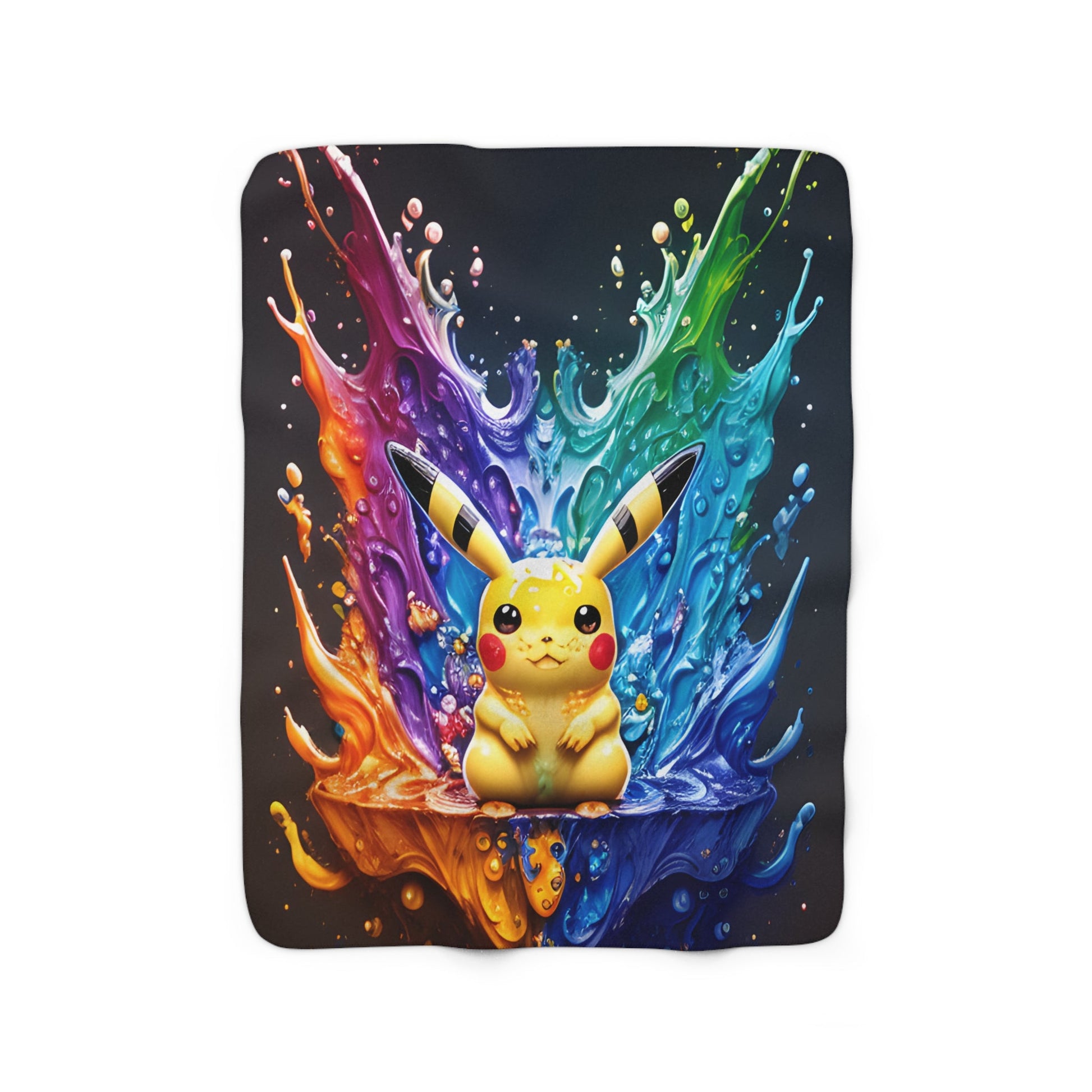 Glimmering Geyser Sherpa Fleece Blanket - Pokestalgia LLC