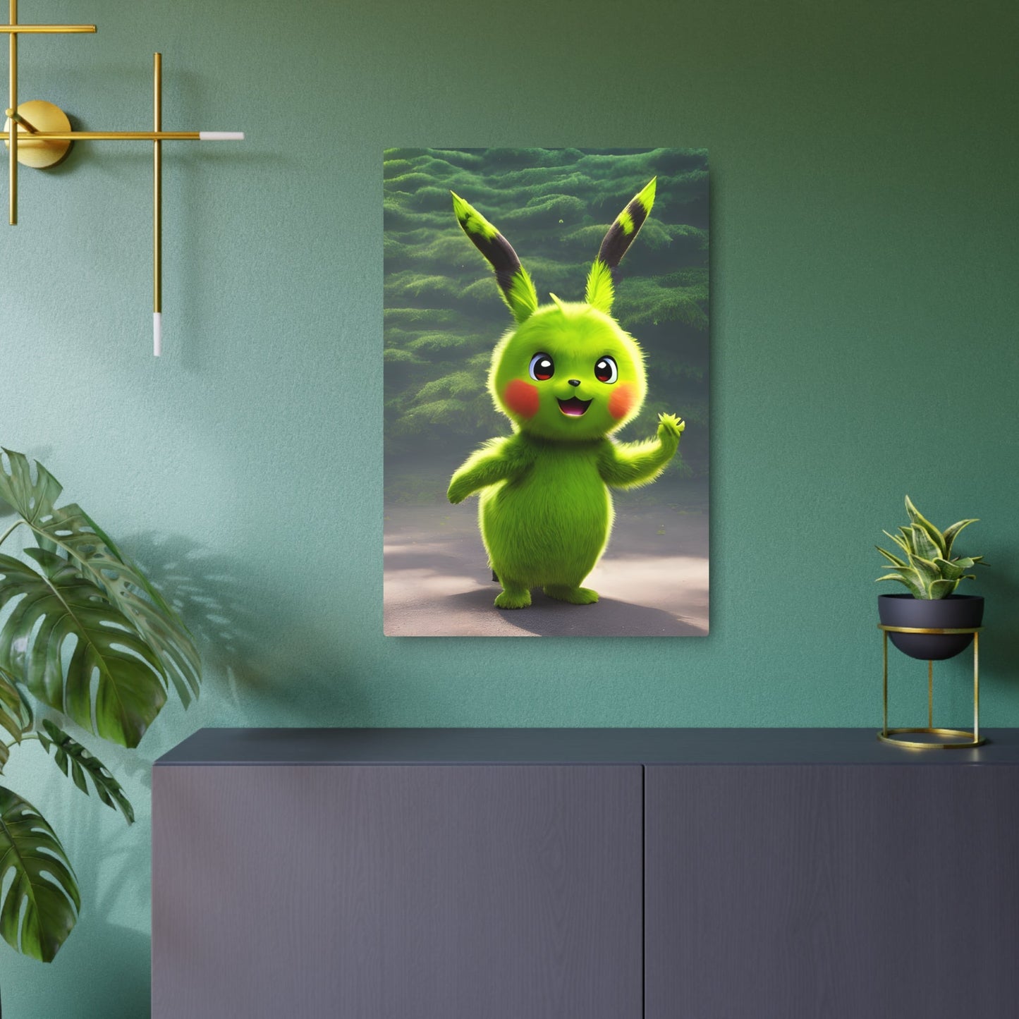 Grinchu Metal Art Sign - Pokestalgia LLC