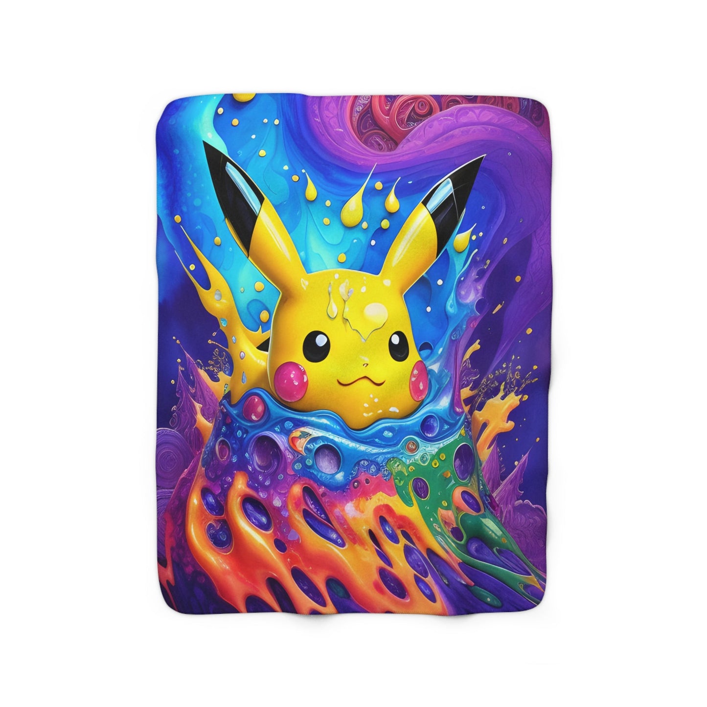 Island Illusion Sherpa Fleece Blanket - Pokestalgia LLC