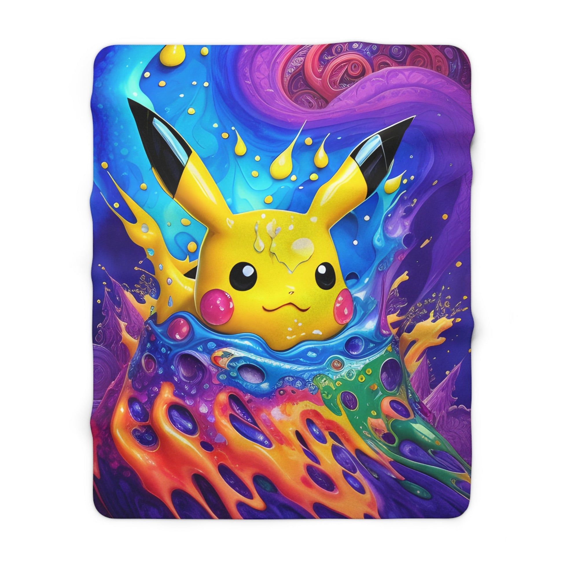 Island Illusion Sherpa Fleece Blanket - Pokestalgia LLC