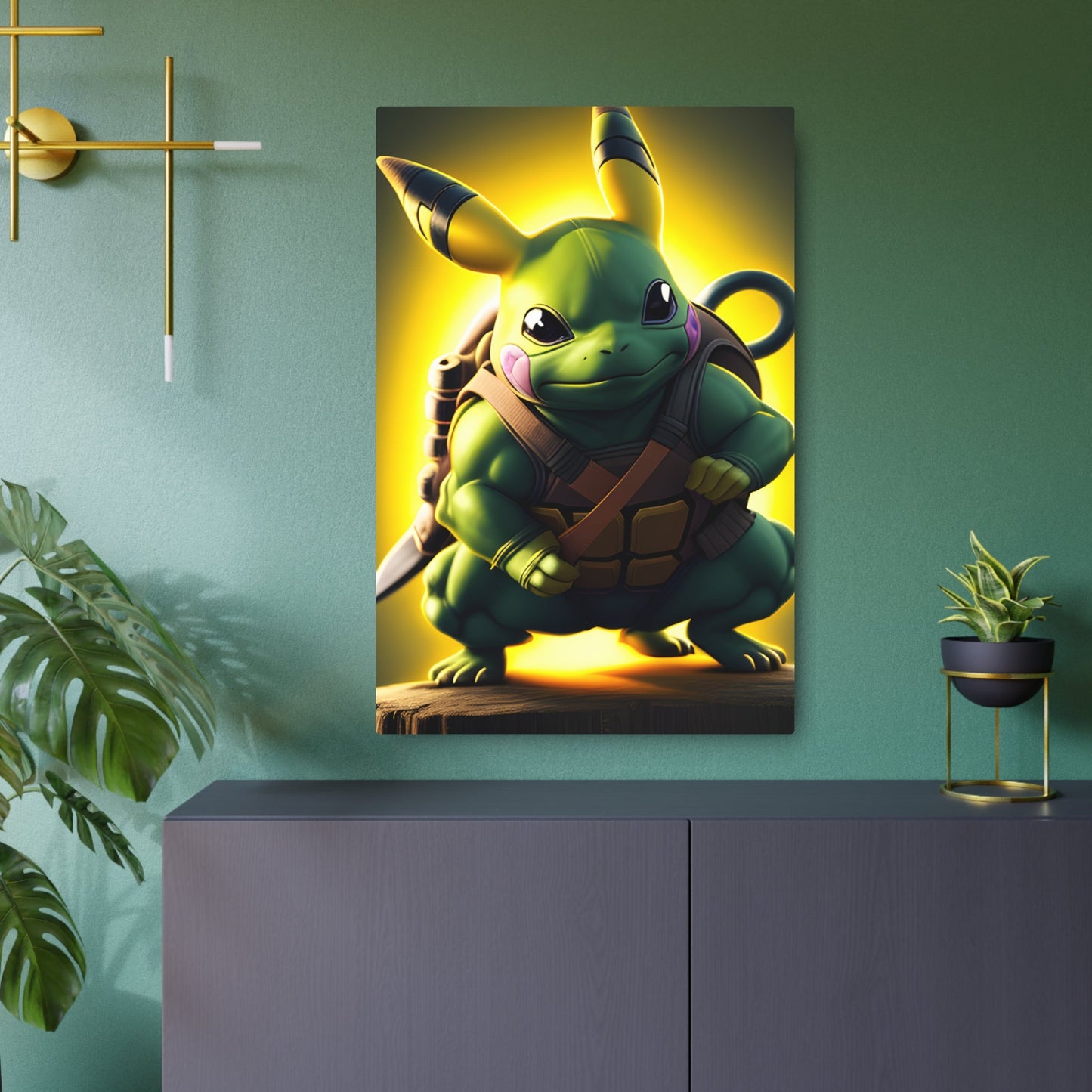 Ninjachu Metal Art Sign - Pokestalgia LLC