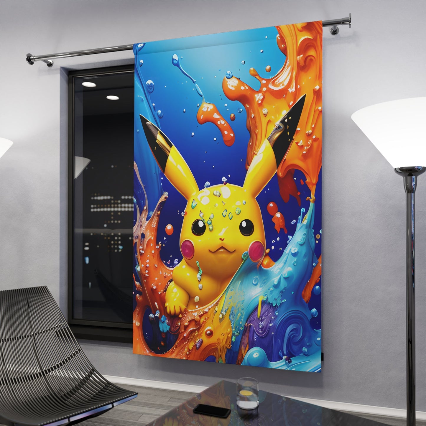 Opalescent Ocean Blackout Curtain - Pokestalgia LLC