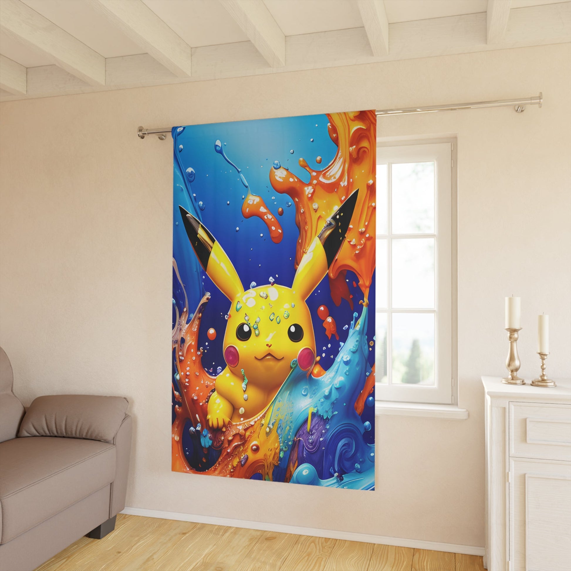 Opalescent Ocean Blackout Curtain - Pokestalgia LLC