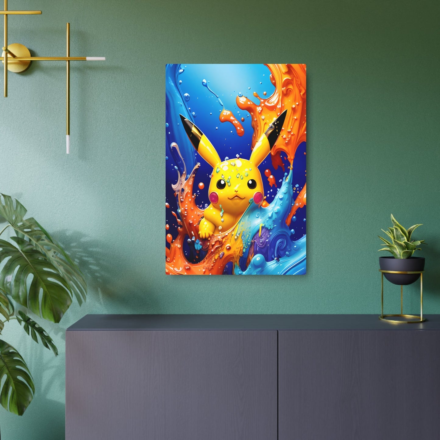 Opalescent Ocean Metal Art Sign - Pokestalgia LLC