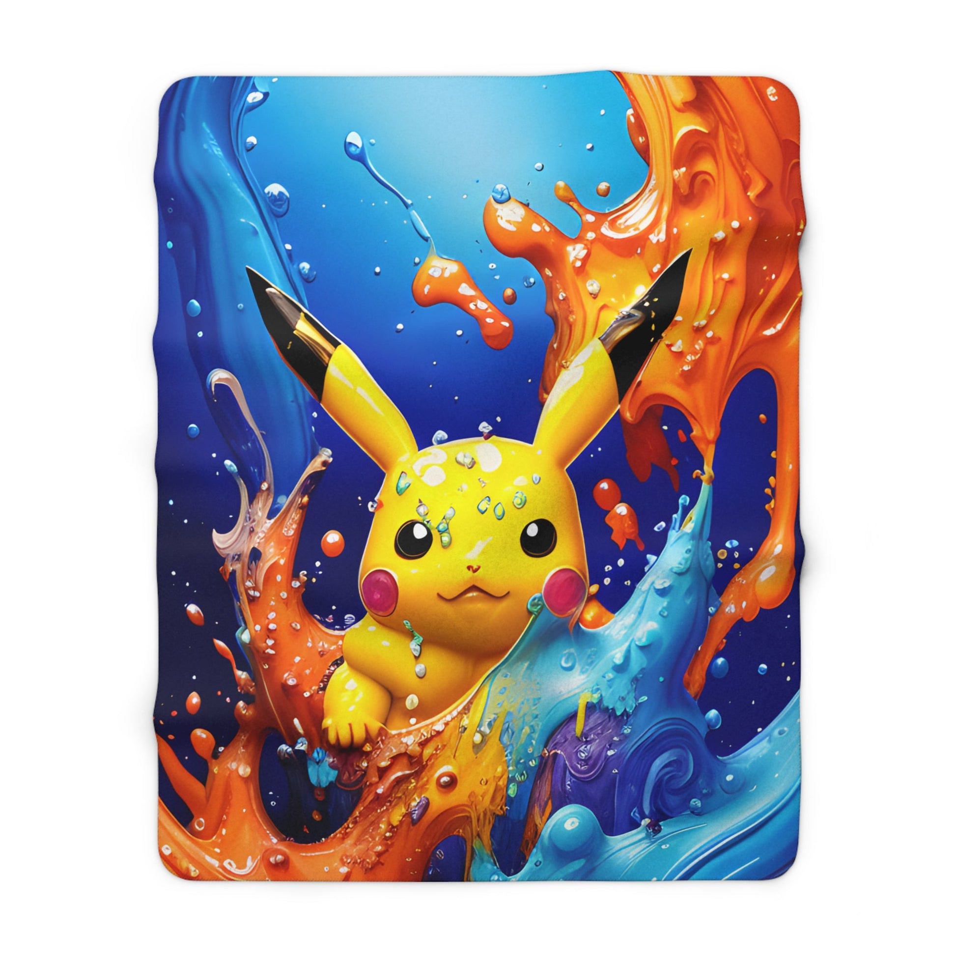 Opalescent Ocean Sherpa Fleece Blanket - Pokestalgia LLC