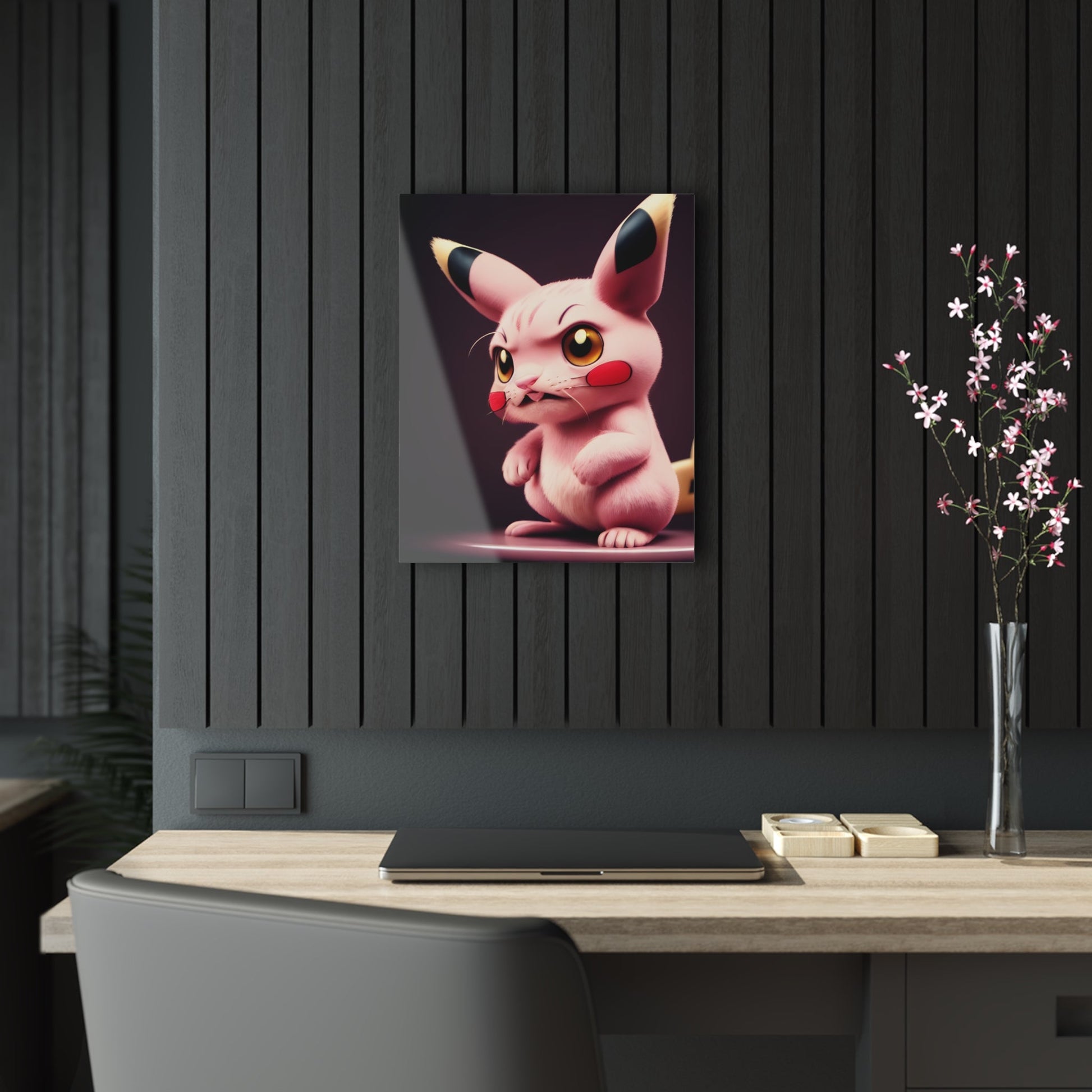 Pink Panchu Acrylic Prints - Pokestalgia LLC