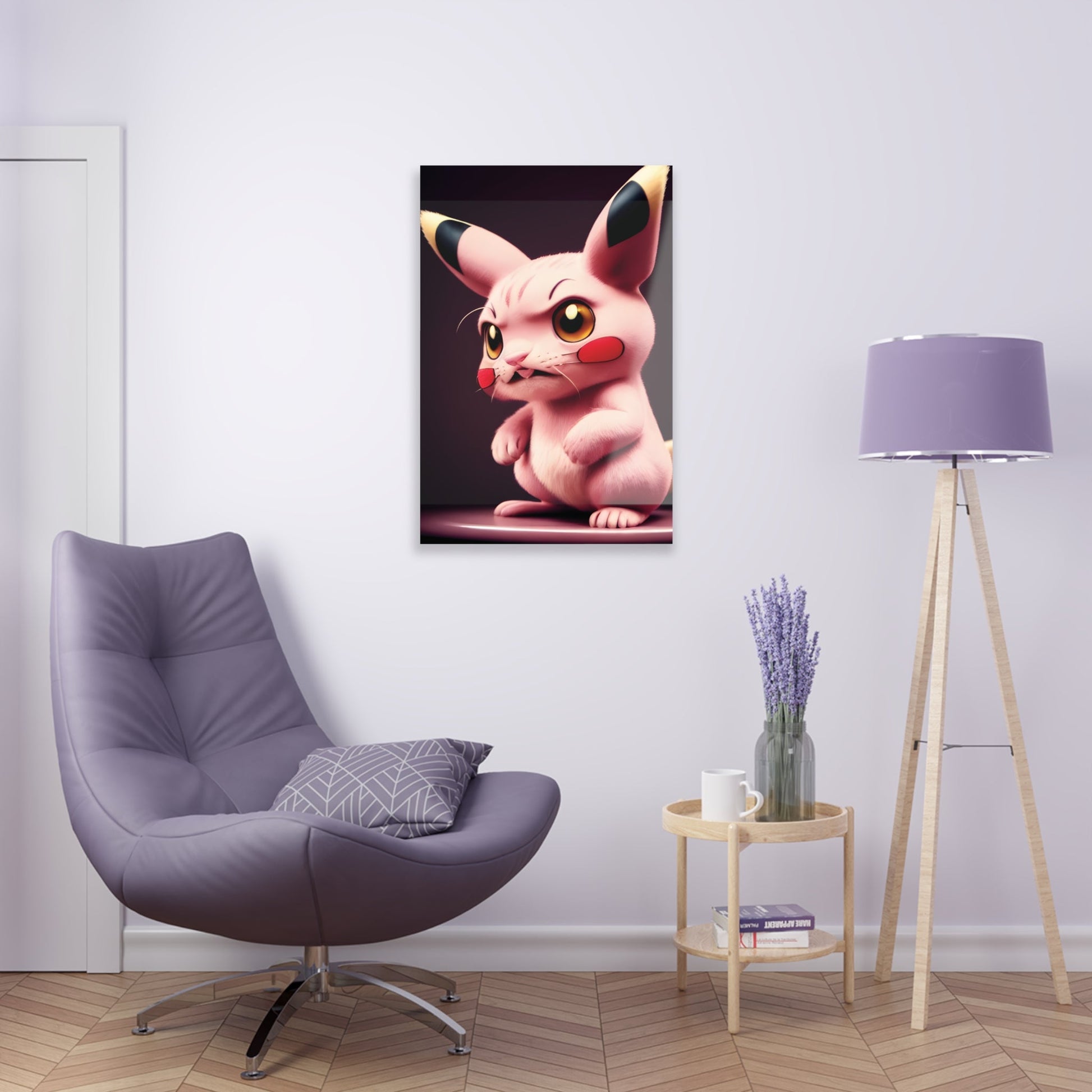 Pink Panchu Acrylic Prints - Pokestalgia LLC