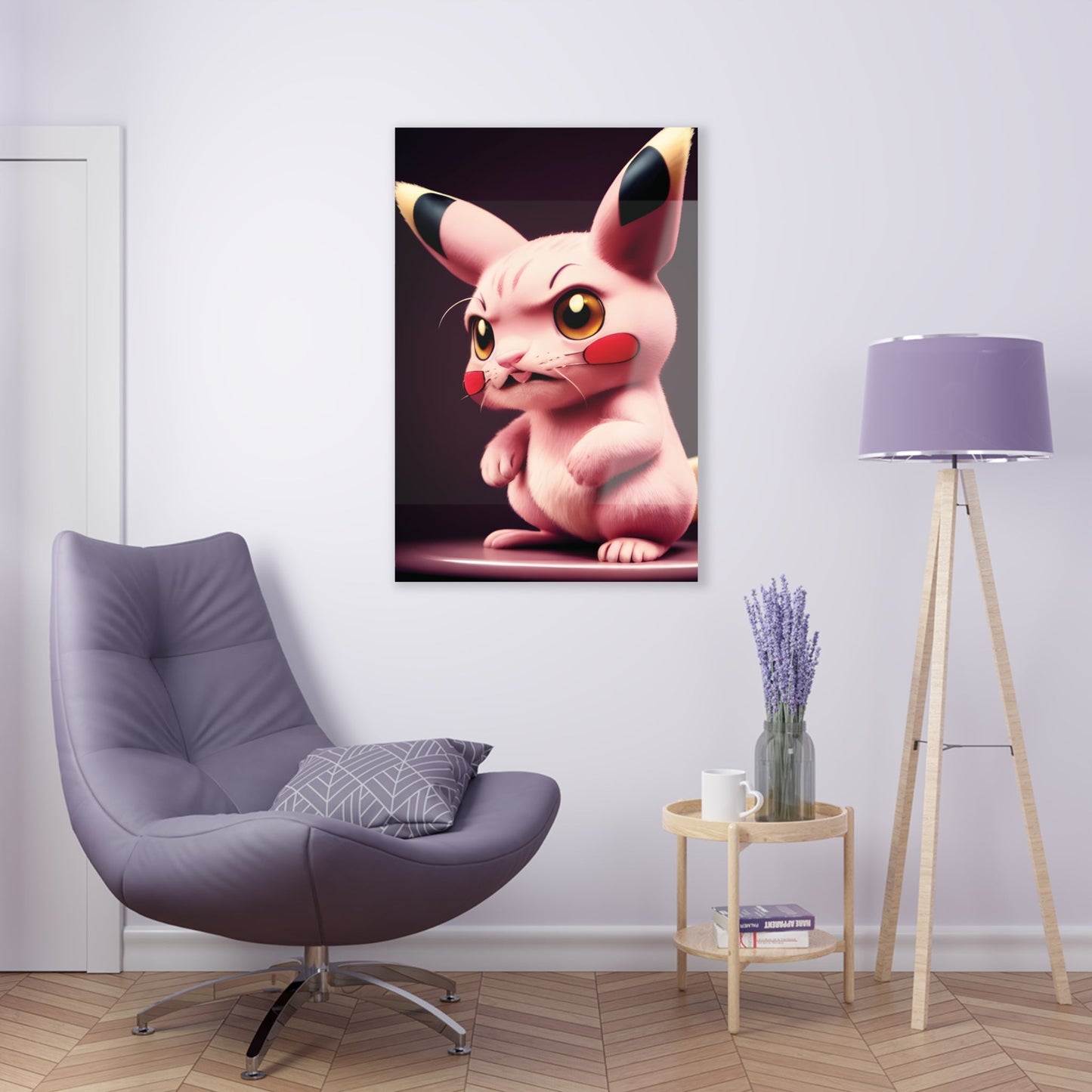 Pink Panchu Acrylic Prints - Pokestalgia LLC