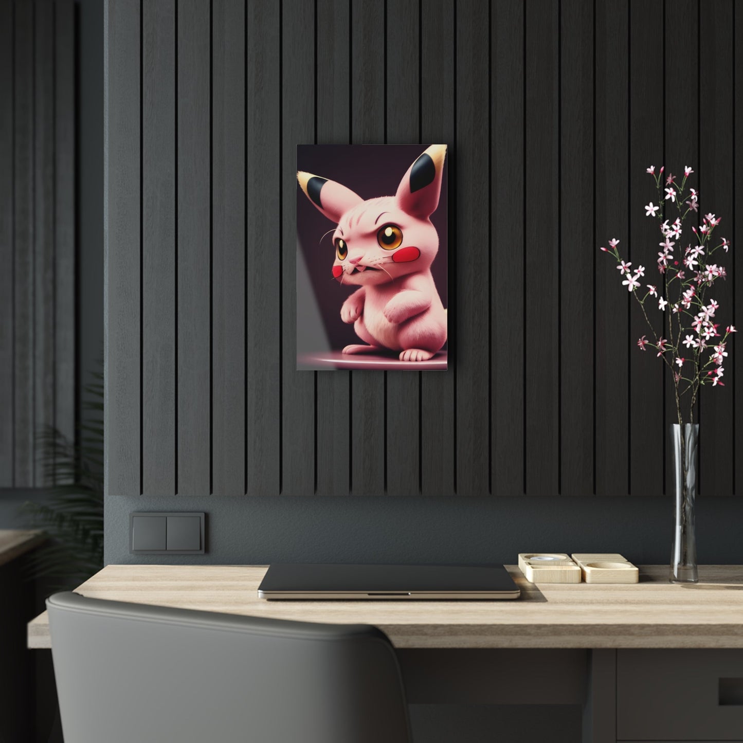 Pink Panchu Acrylic Prints - Pokestalgia LLC