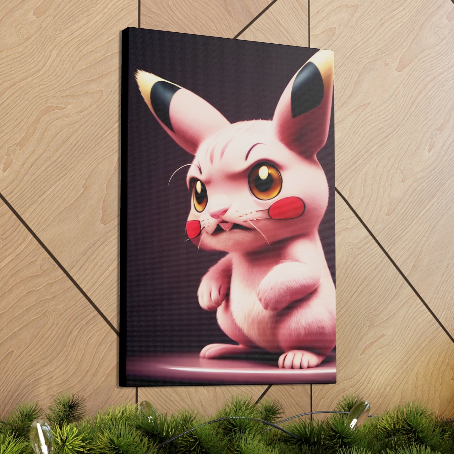 Pink Panchu Canvas - Pokestalgia LLC