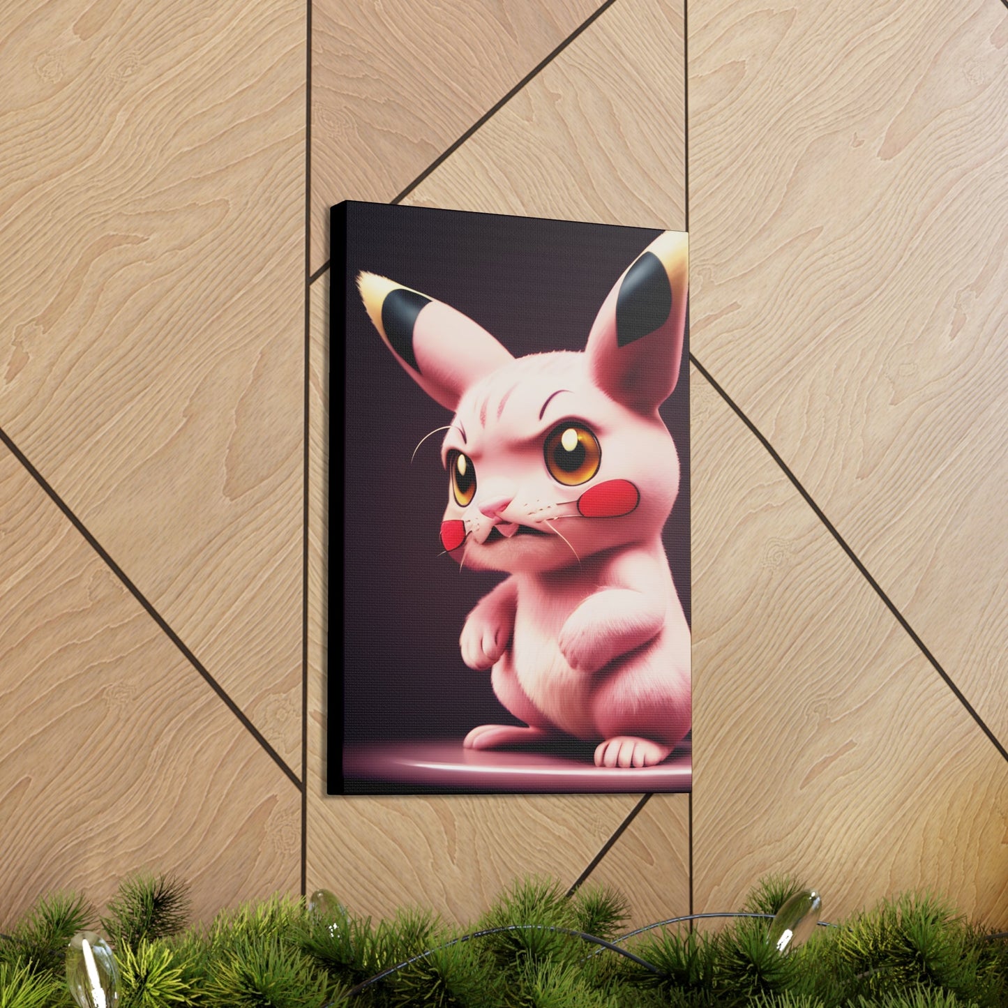 Pink Panchu Canvas - Pokestalgia LLC