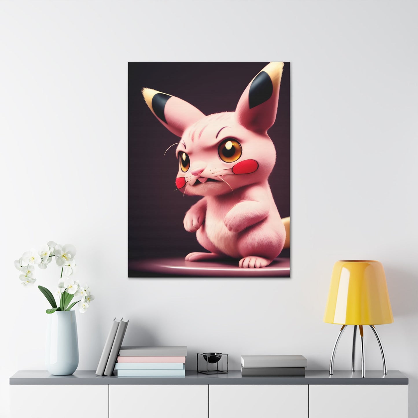 Pink Panchu Canvas - Pokestalgia LLC