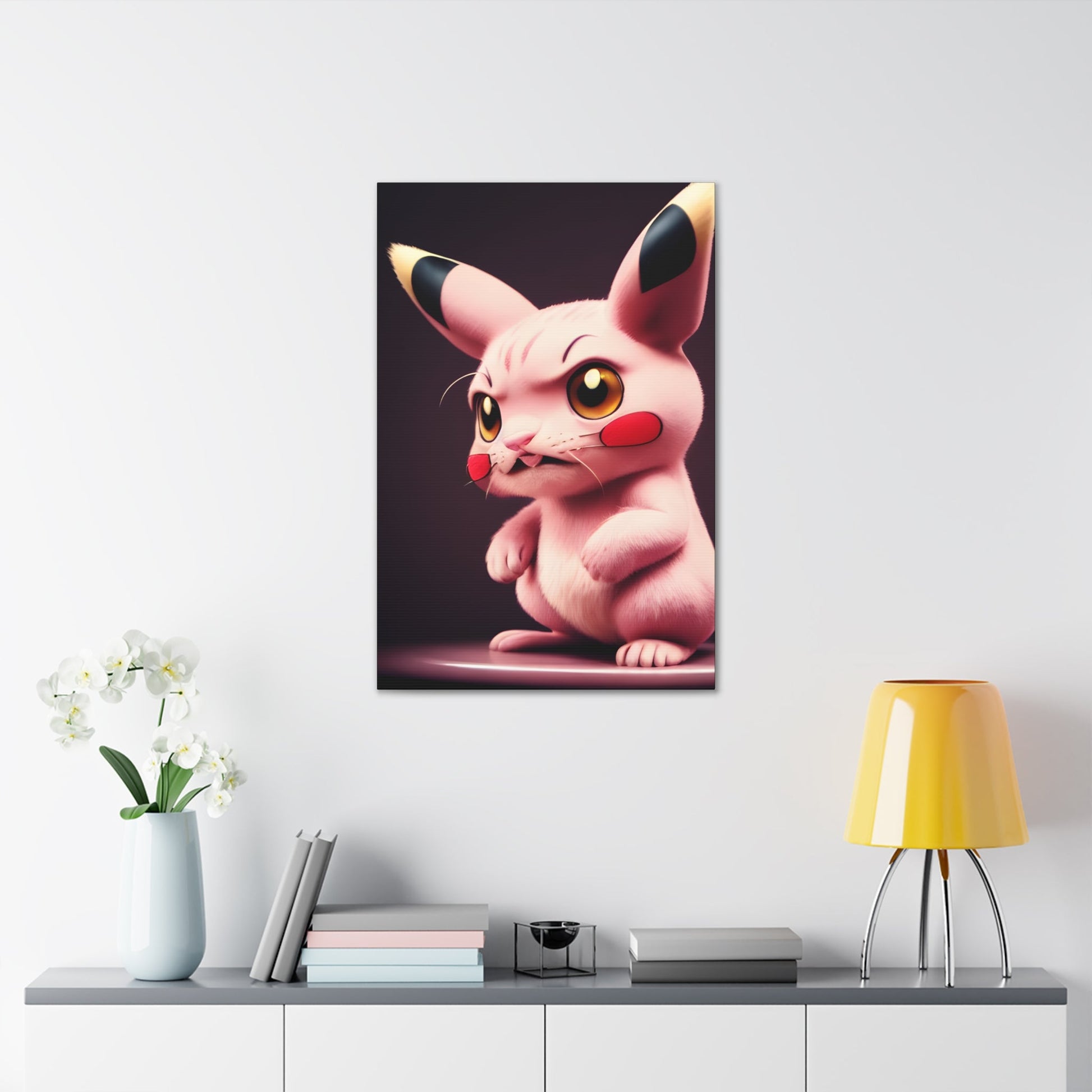 Pink Panchu Canvas - Pokestalgia LLC