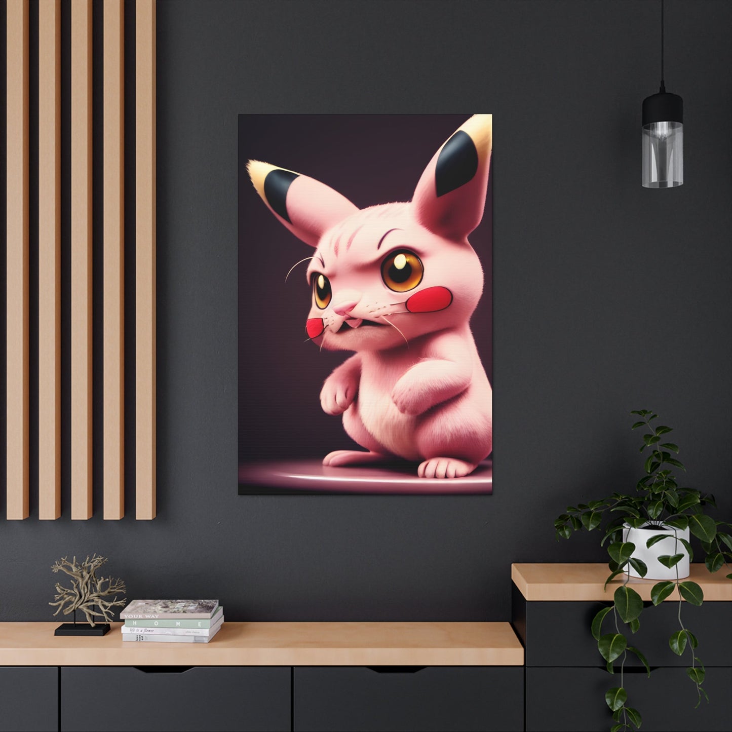 Pink Panchu Canvas - Pokestalgia LLC