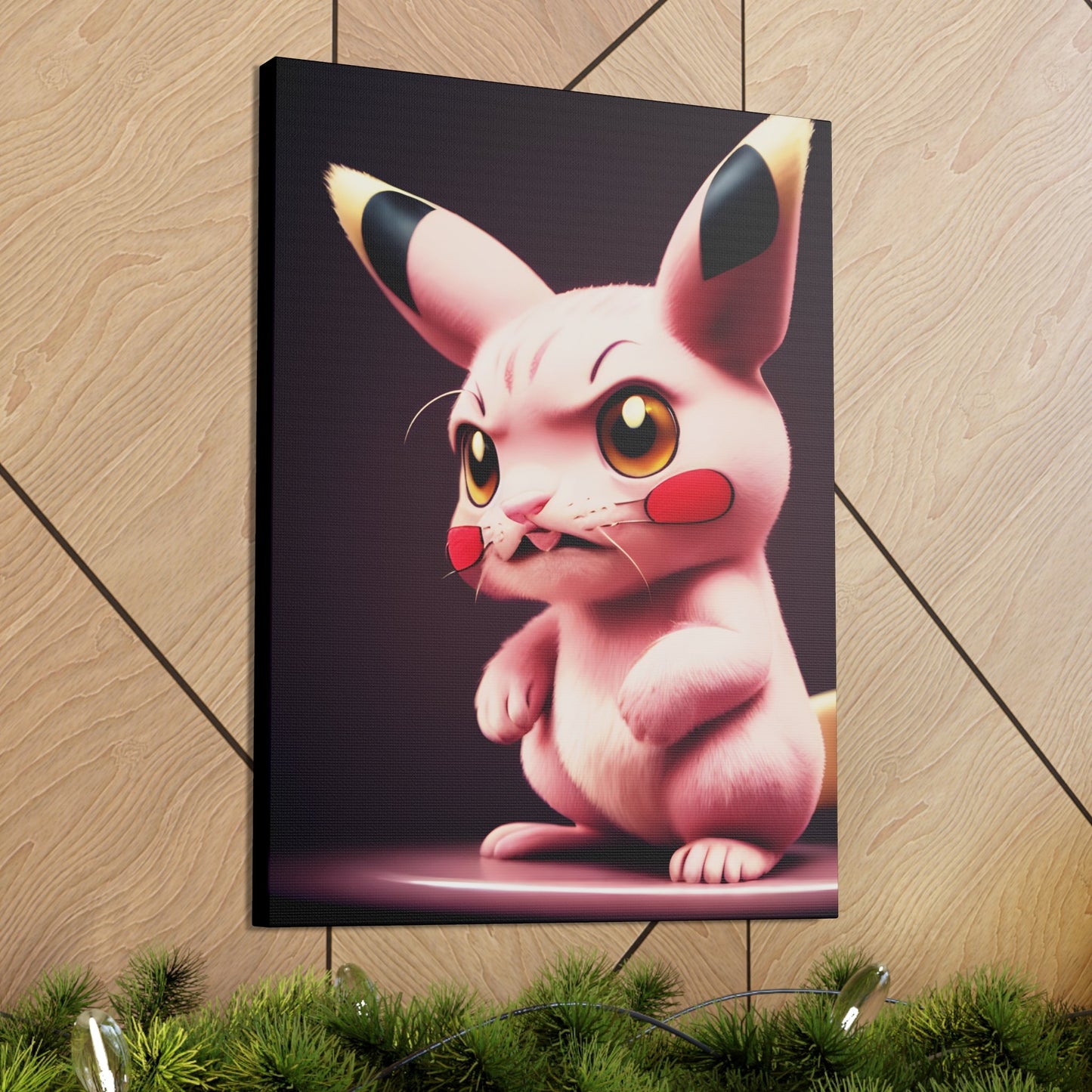 Pink Panchu Canvas - Pokestalgia LLC