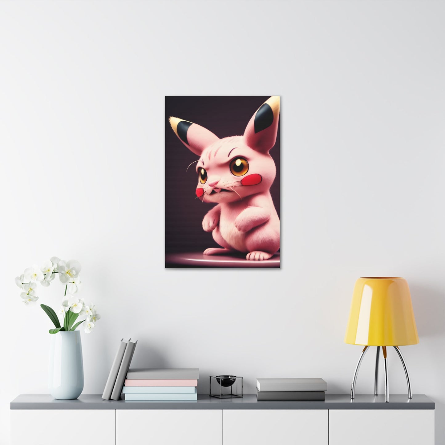 Pink Panchu Canvas - Pokestalgia LLC