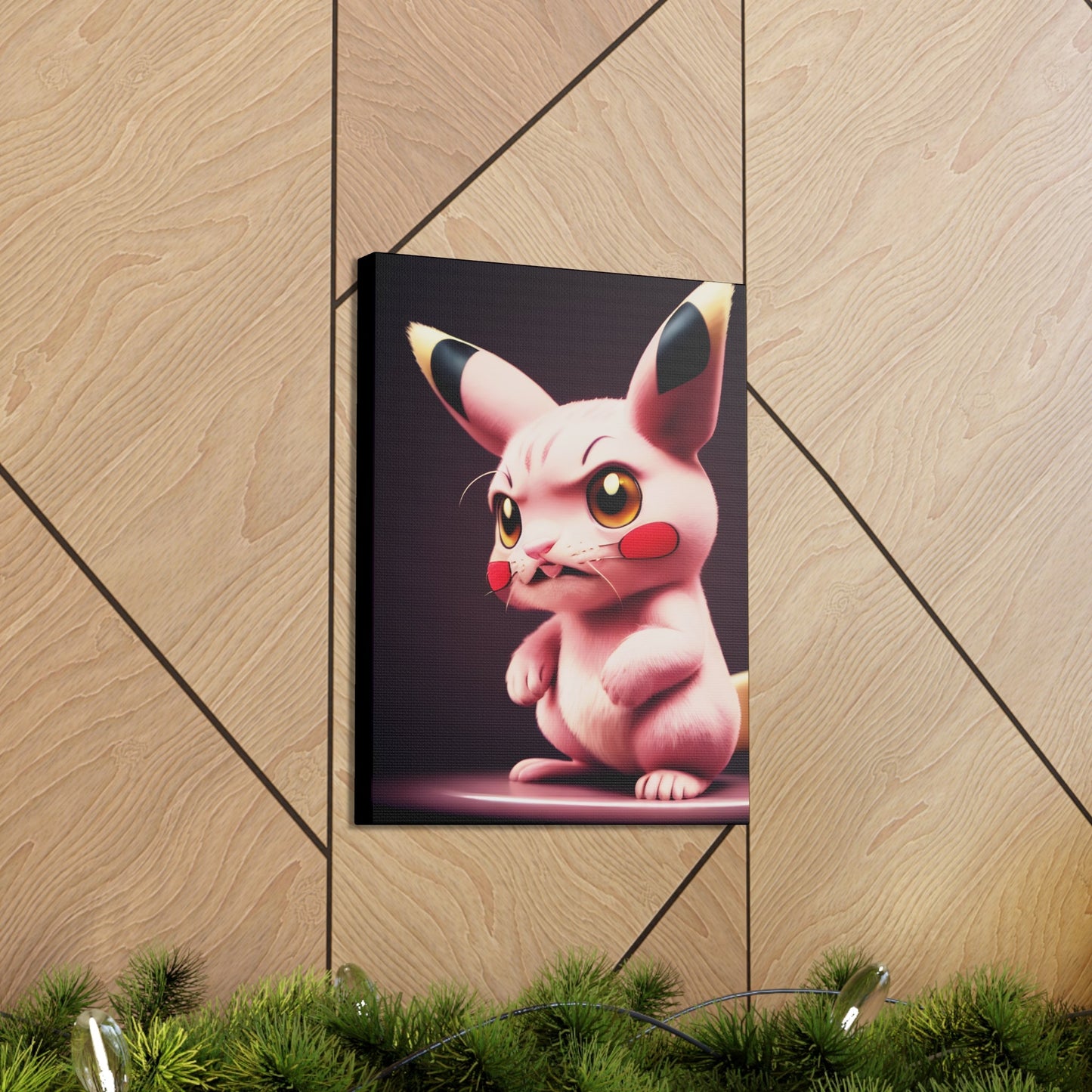 Pink Panchu Canvas - Pokestalgia LLC